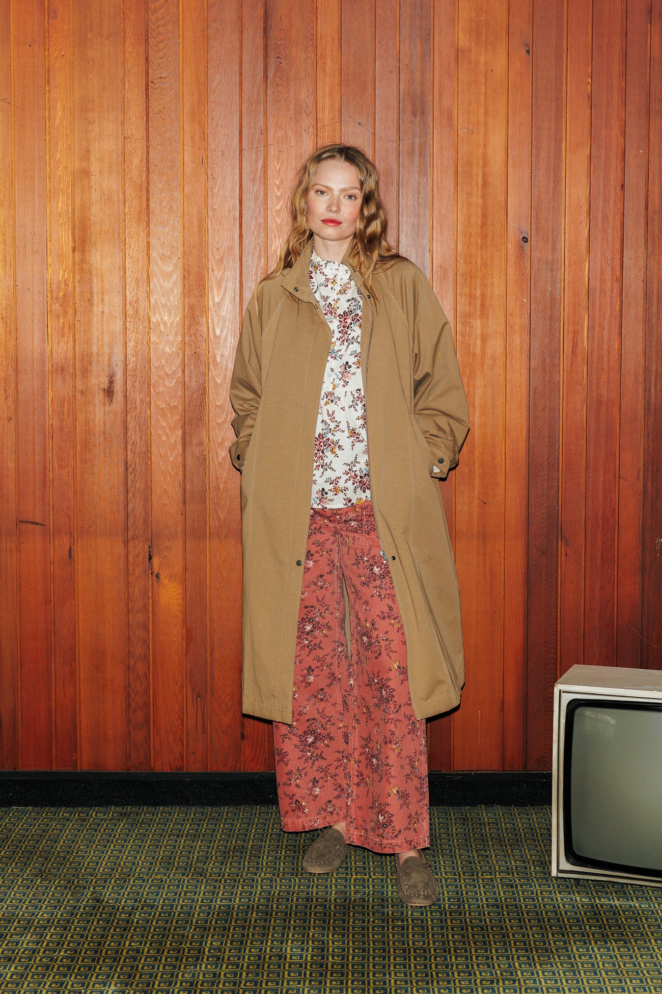 Trench long fluide Femme