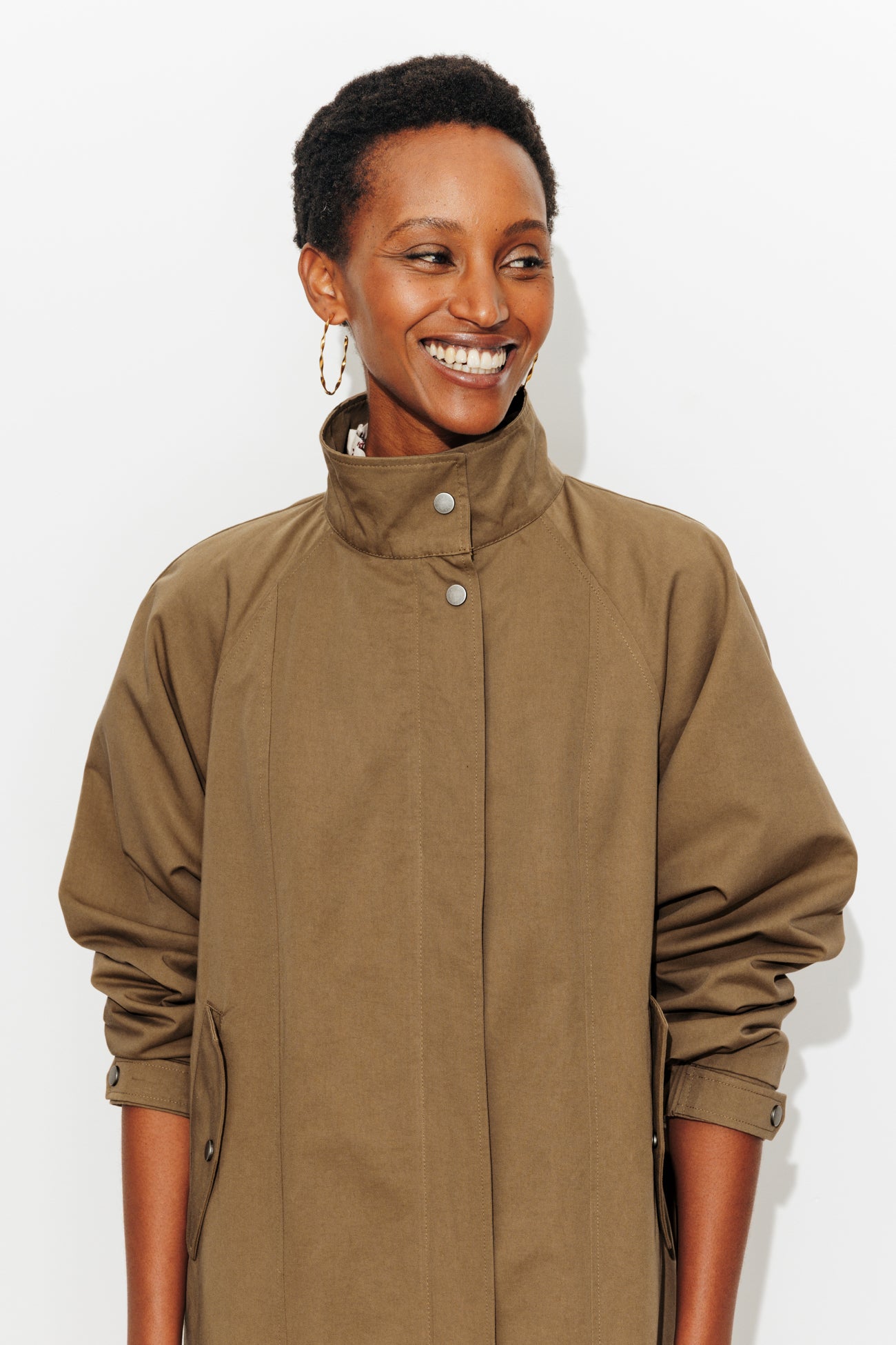 Long drapy trenchcoat - Beige