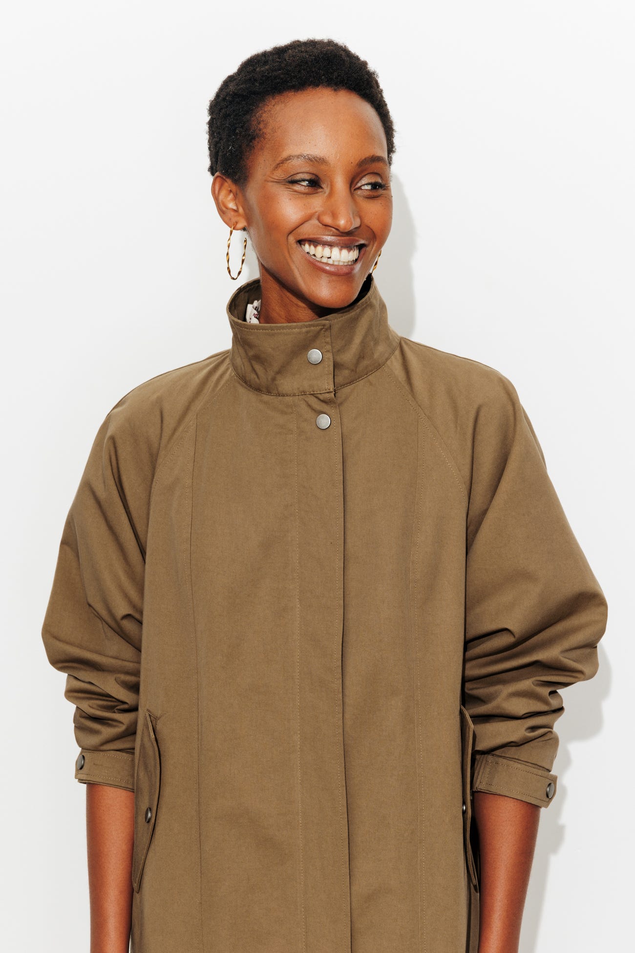 Trench long fluide Femme