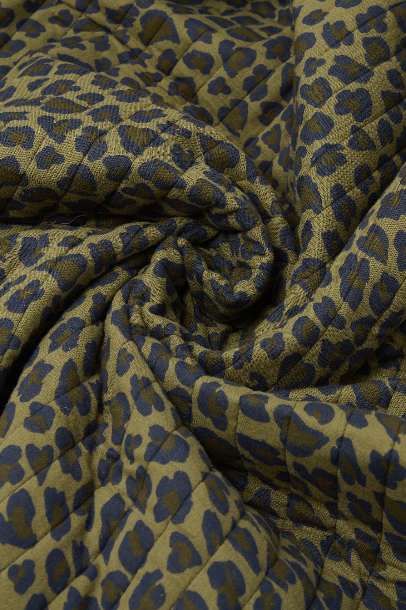 Coupon 2 m matelassé léopard