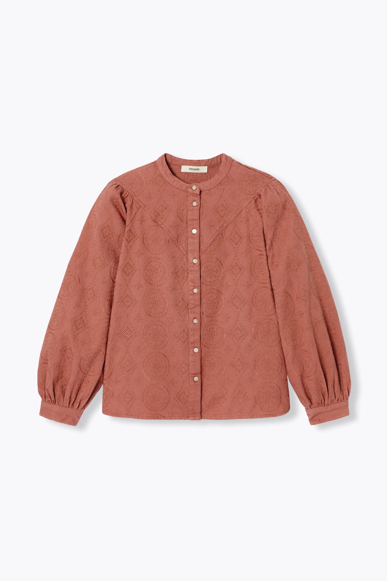 Chemise en toile brodée Femme