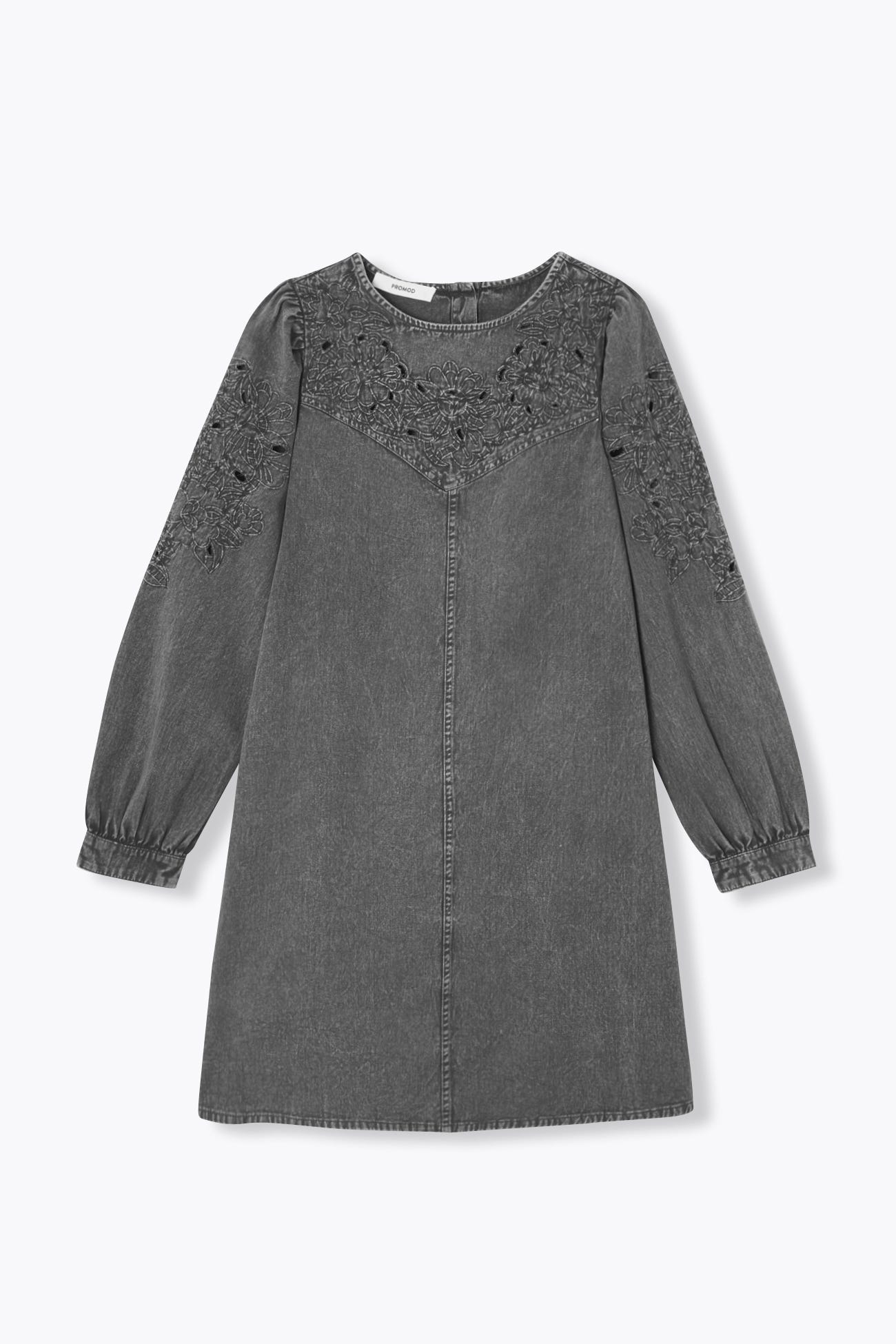 Robe en jean brodé Femme