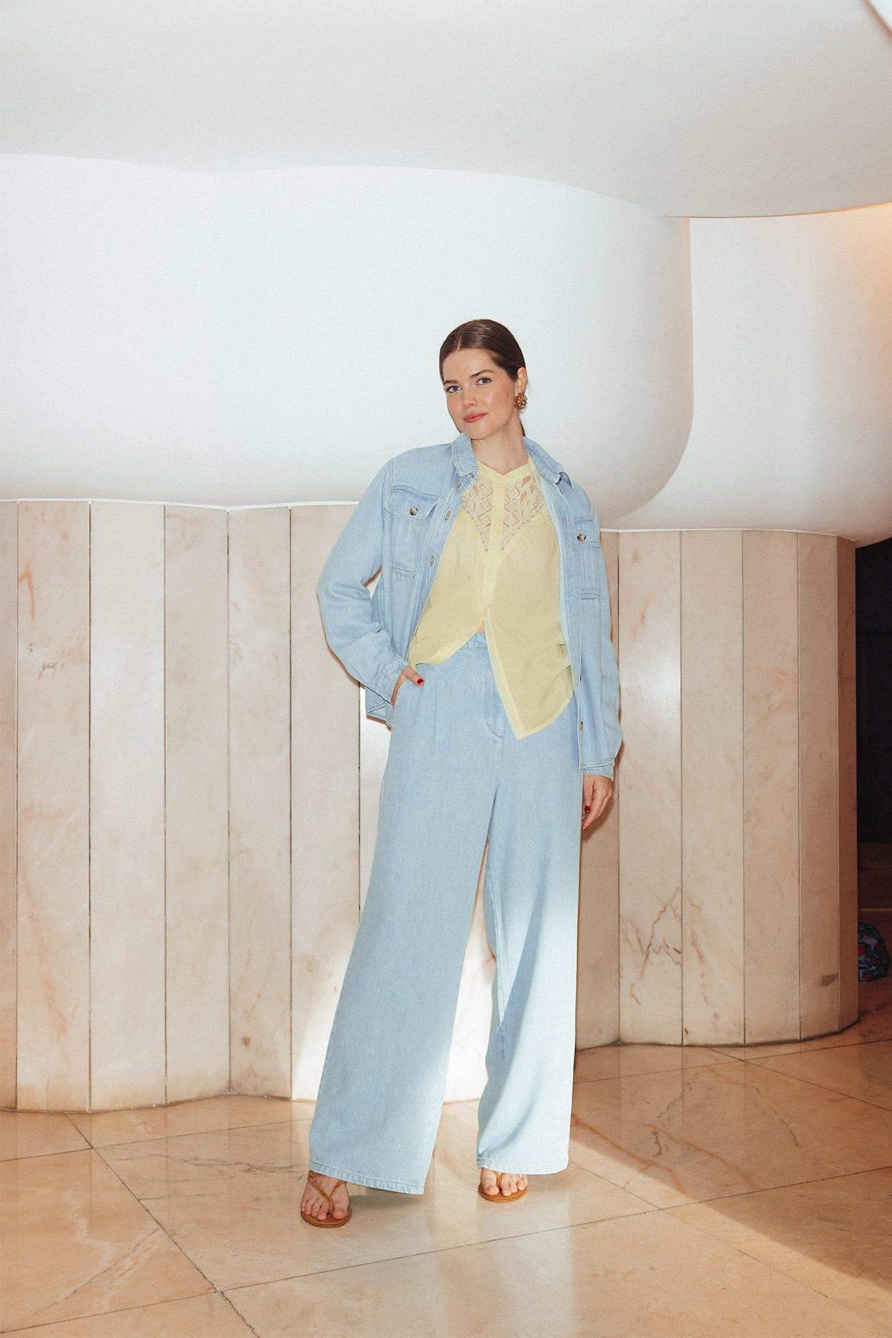 Wideleg supple jeans