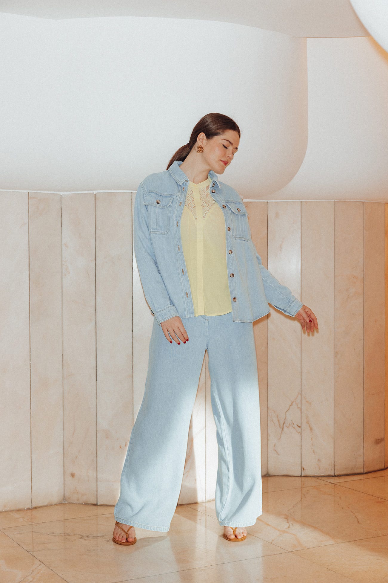 Wideleg supple jeans