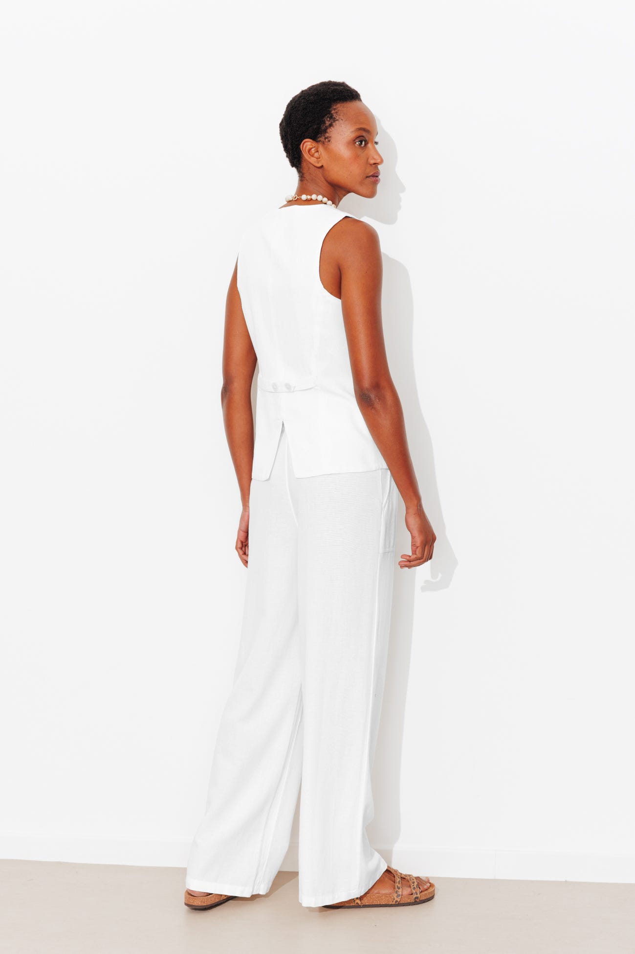 Pantalon large et uni Femme