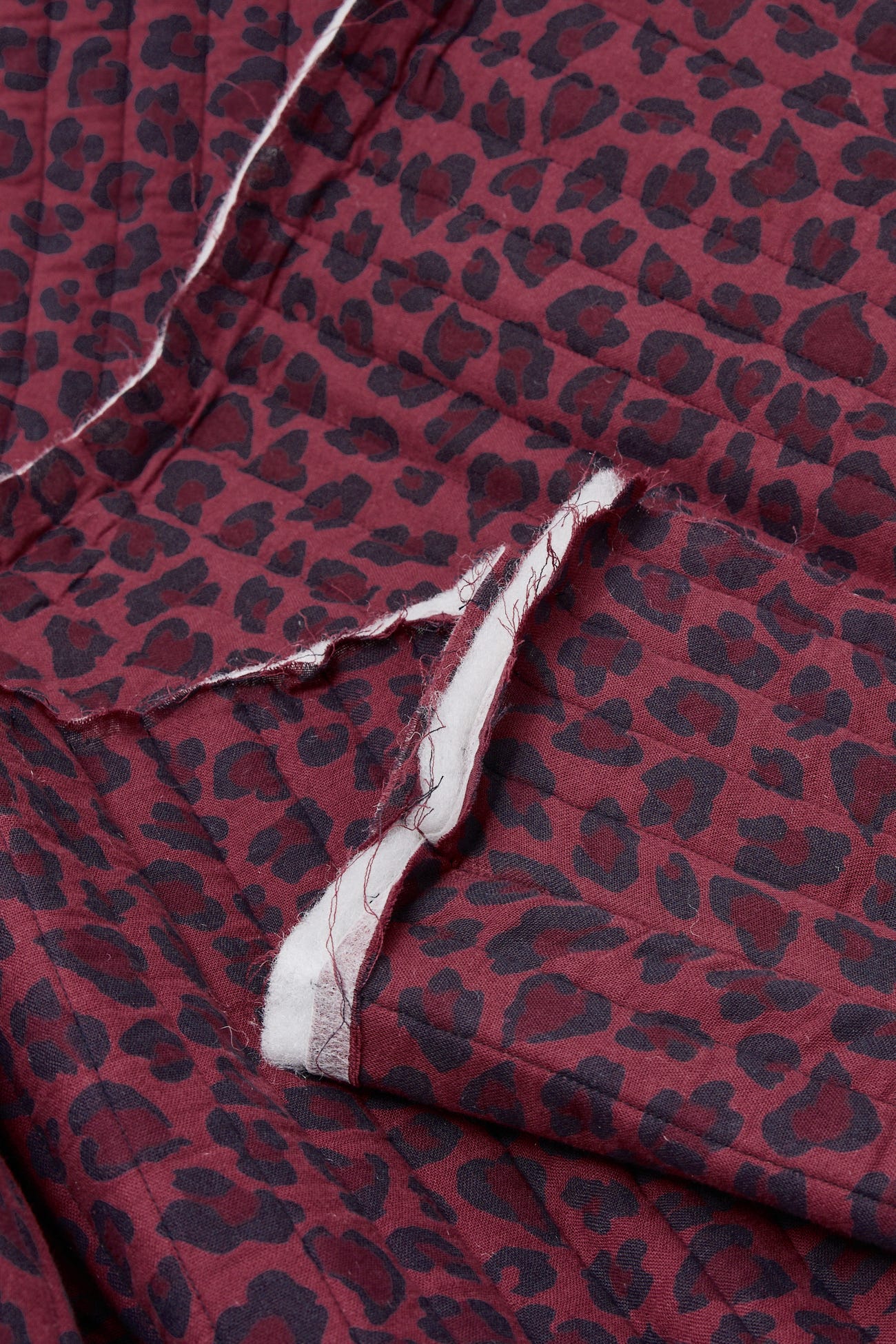 Coupon 2 m matelassé léopard