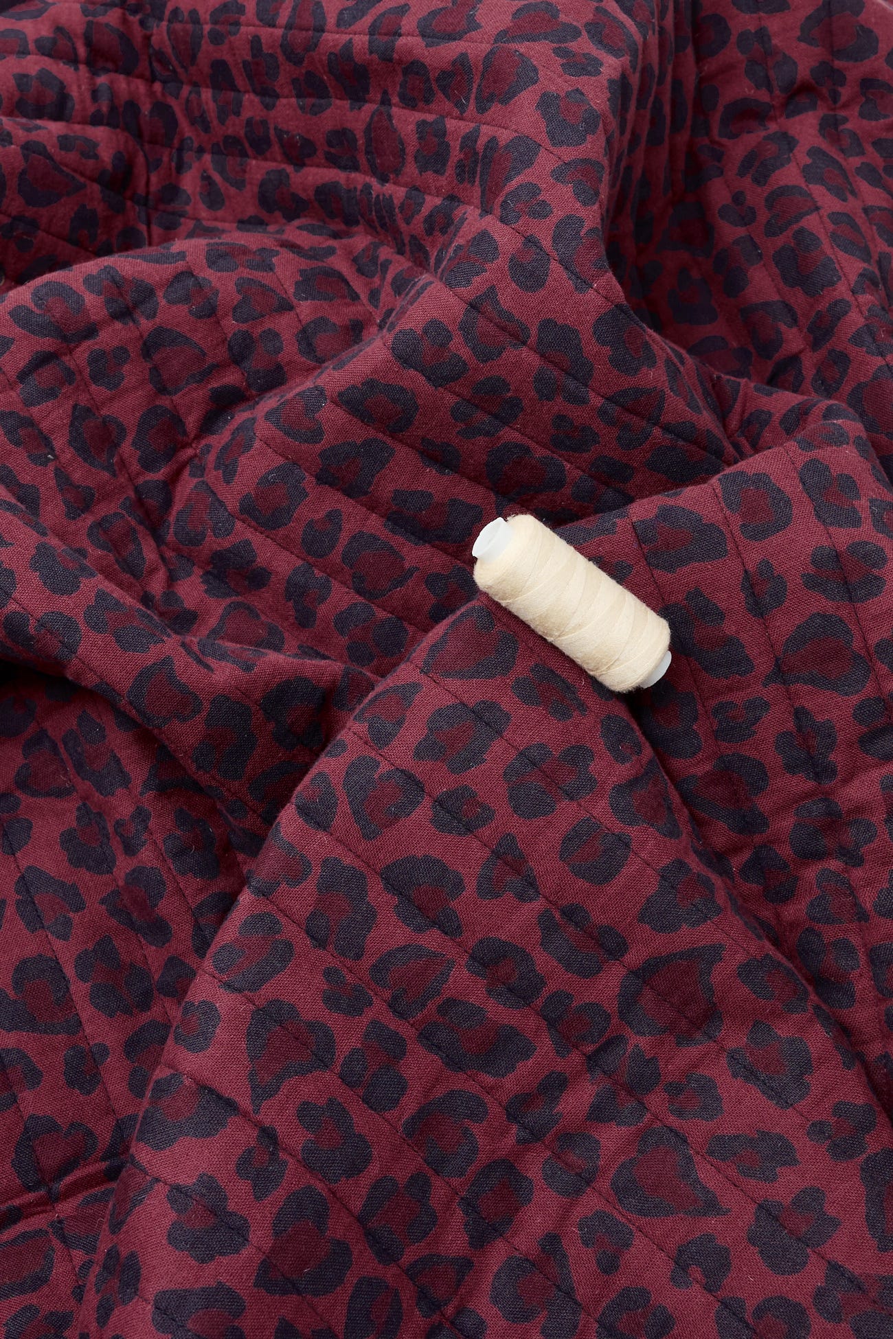 Coupon 2 m matelassé léopard