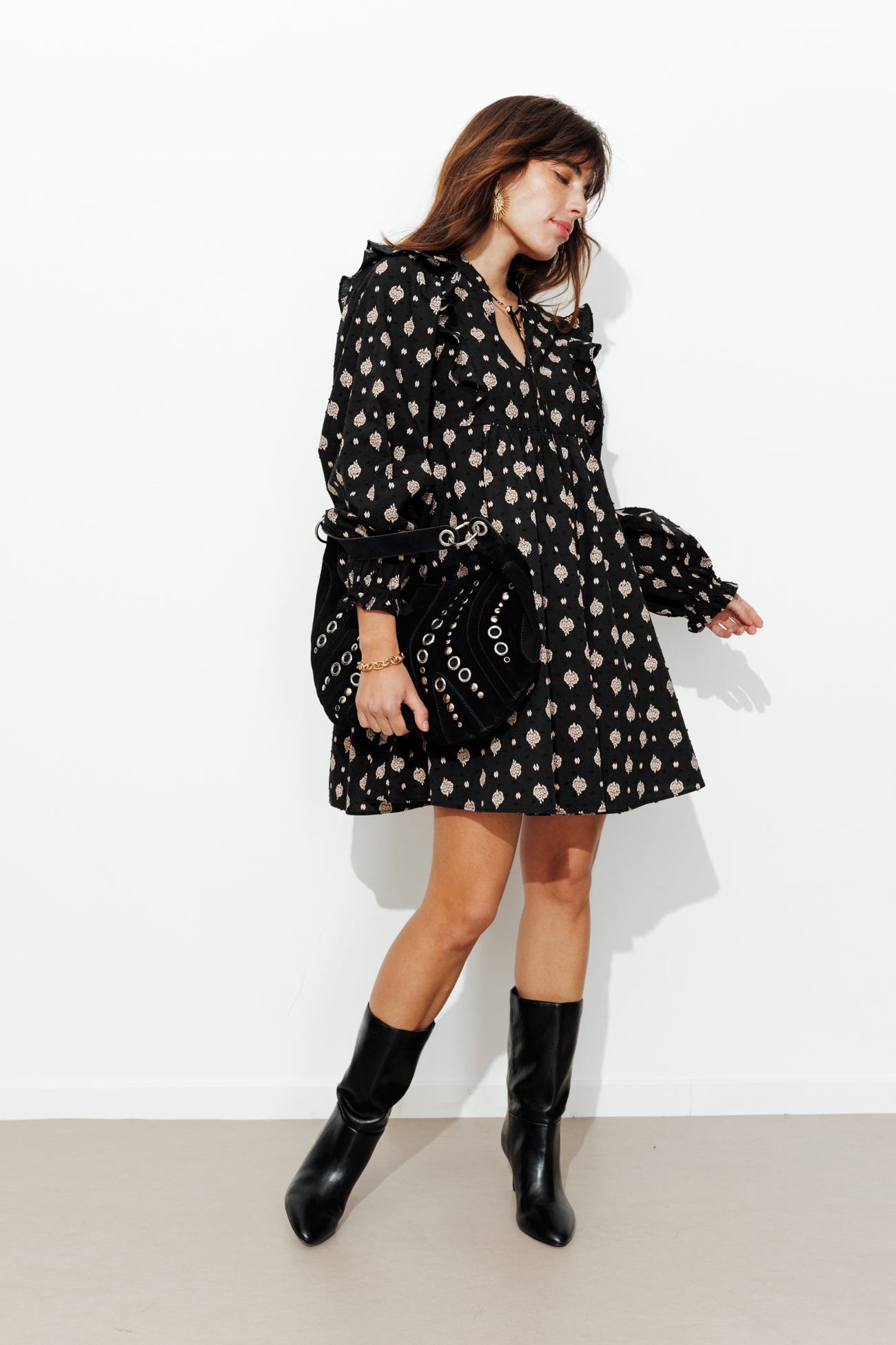 Patterned cotton dress