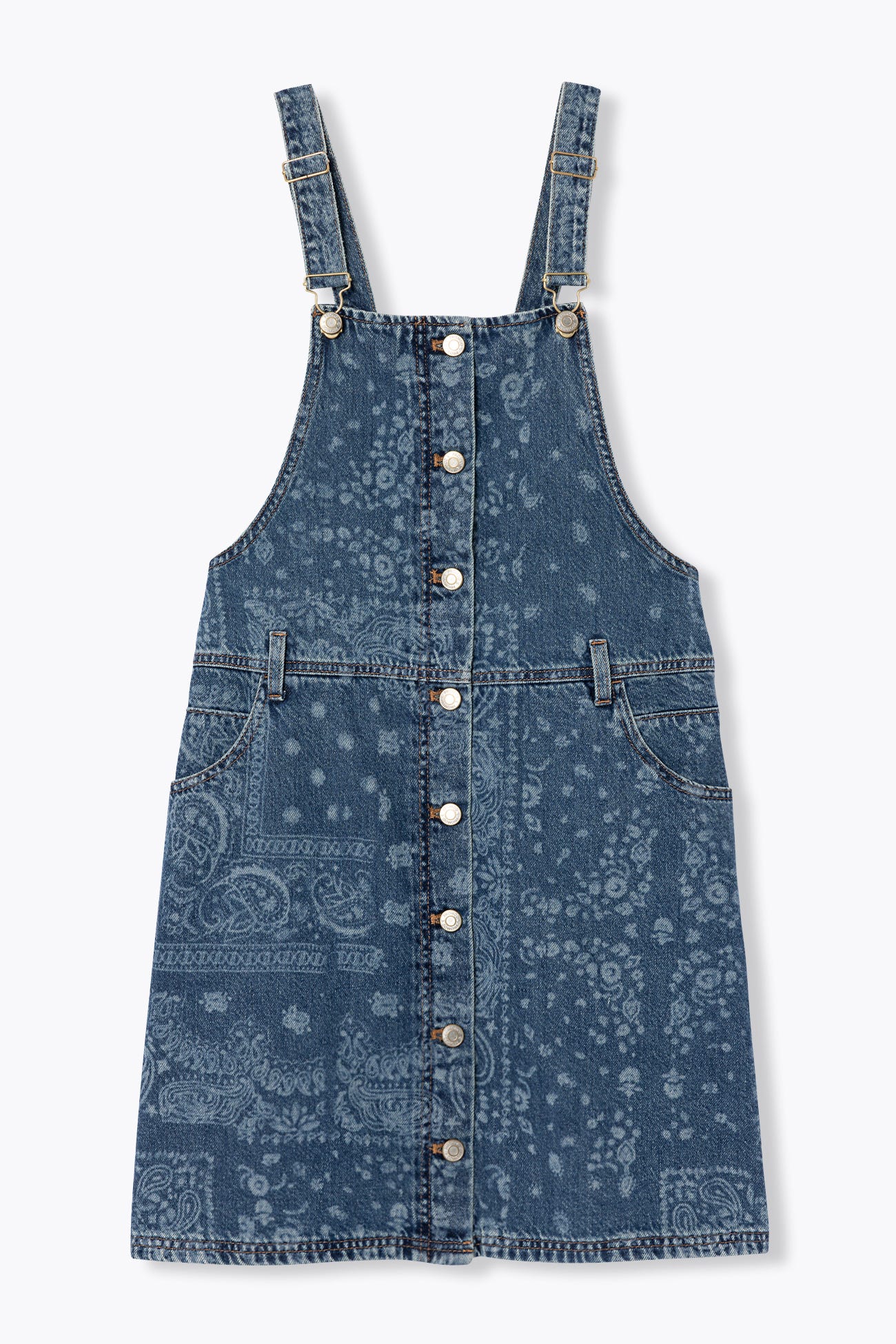 Denim faded pattern dress