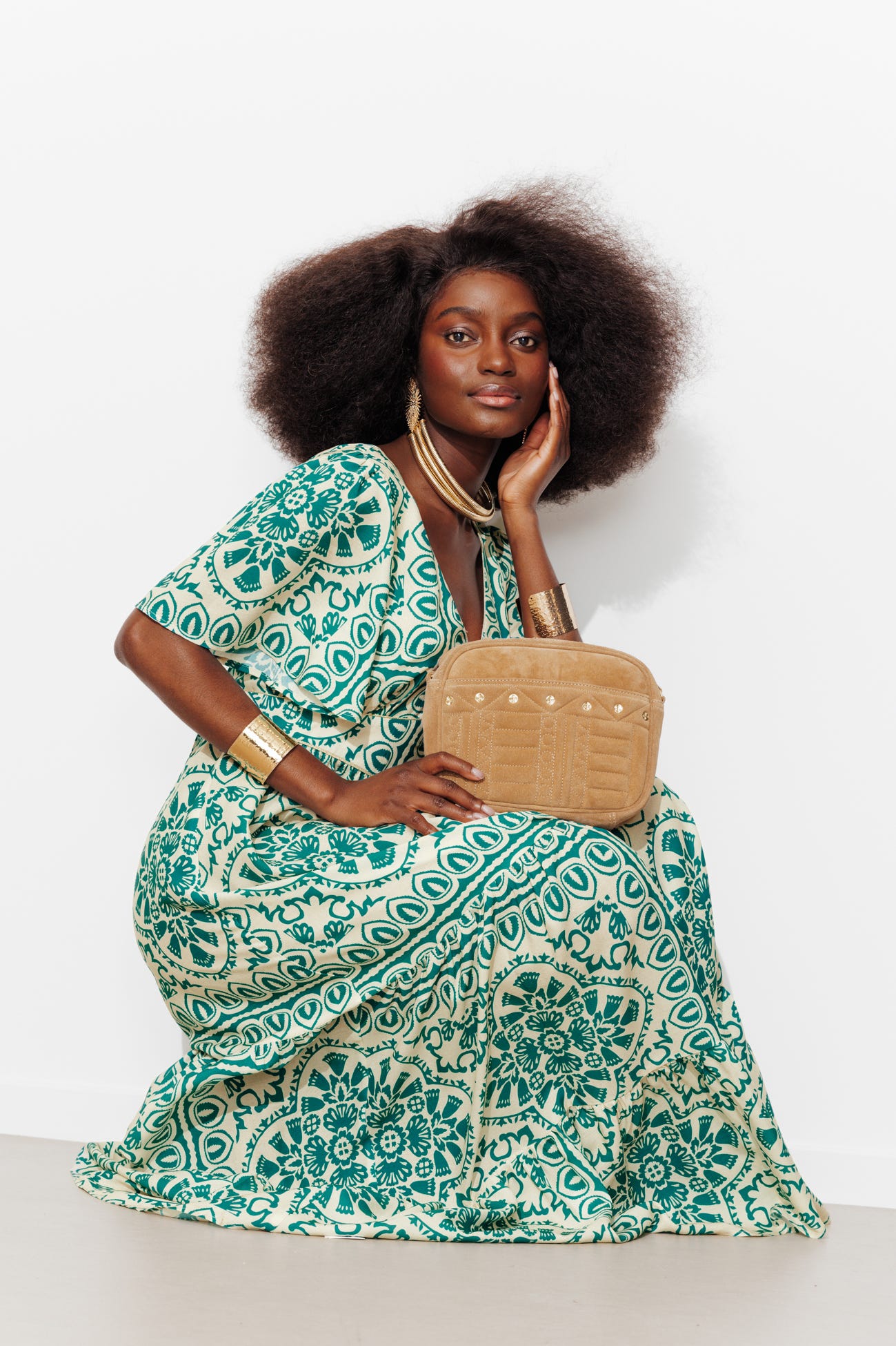 Robe imprimée décolleté dos