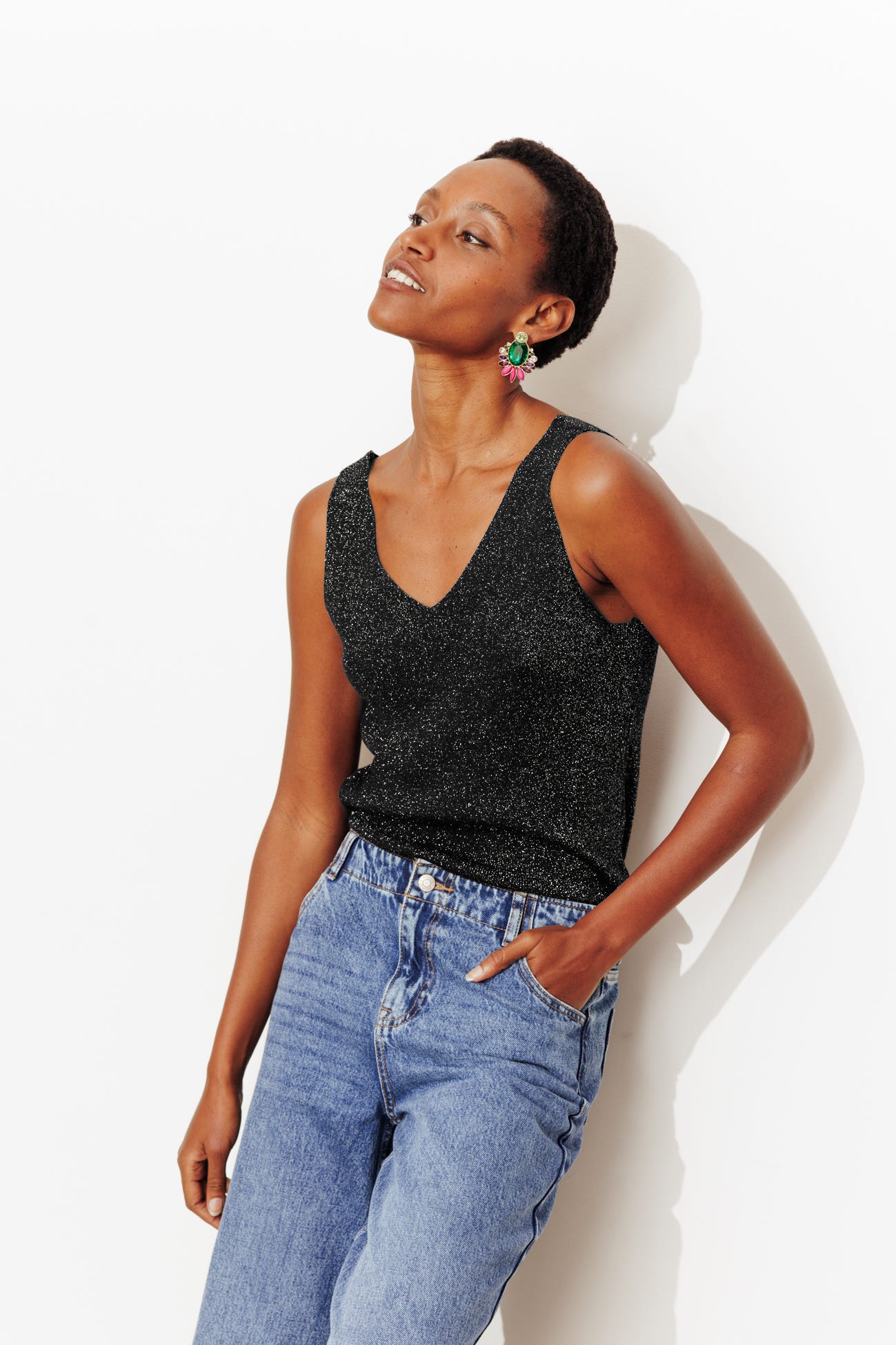 Damski sweter z cekinami