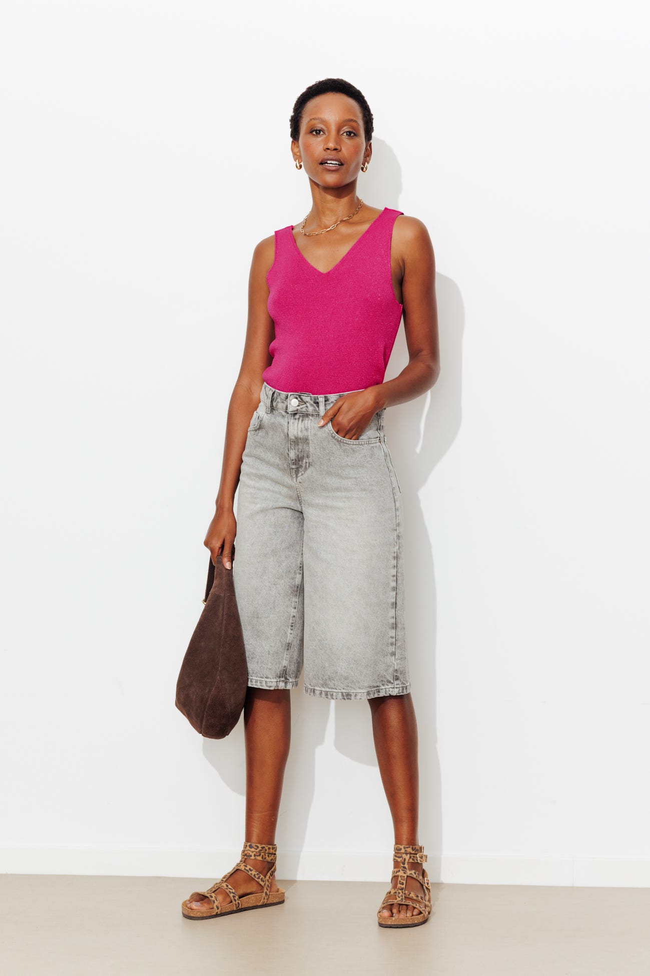 Pull-débardeur pailleté Femme