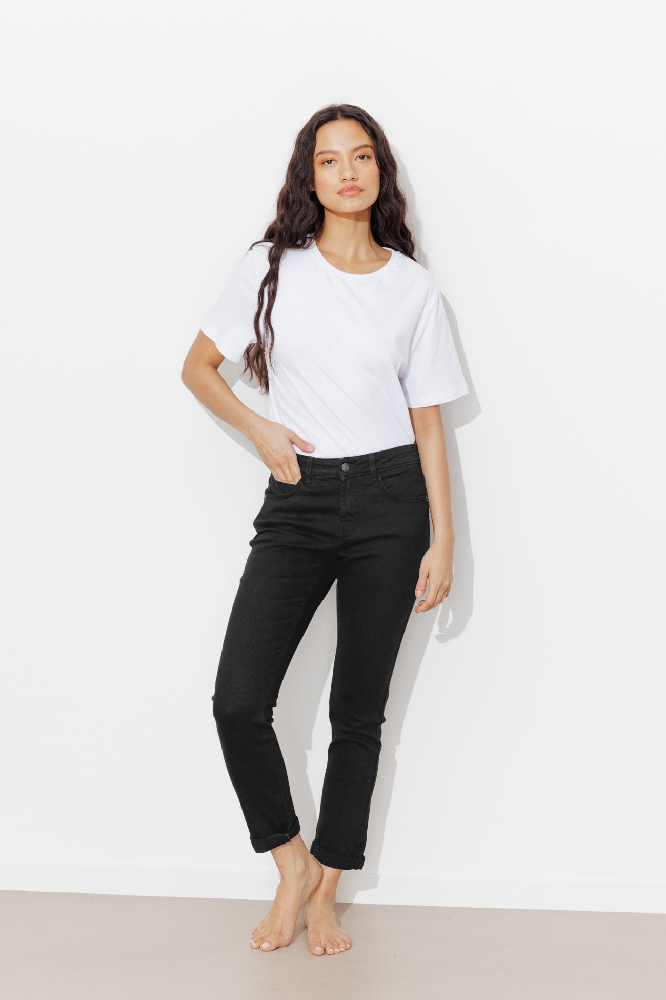 LUCIEN jean girlfriend cropped