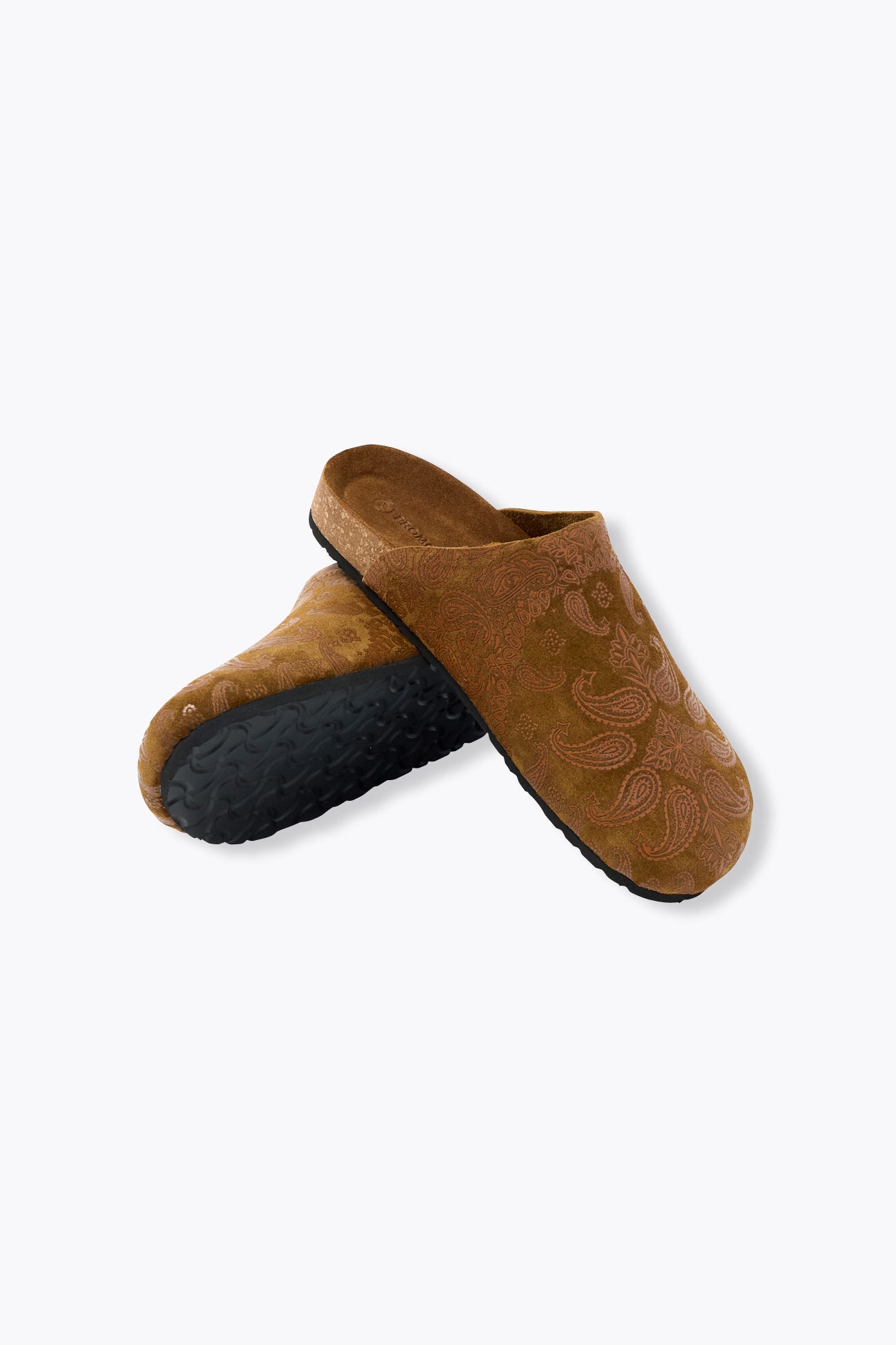 Sabot en cuir motif bandana