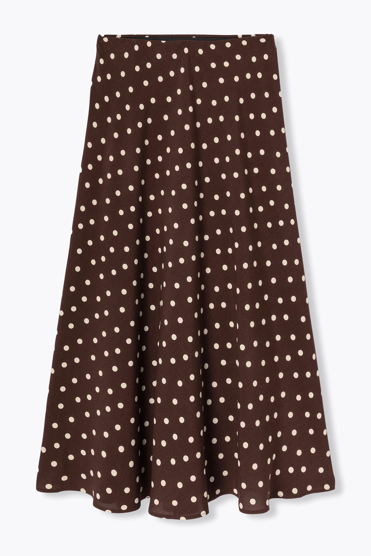 Flared dotted skirt