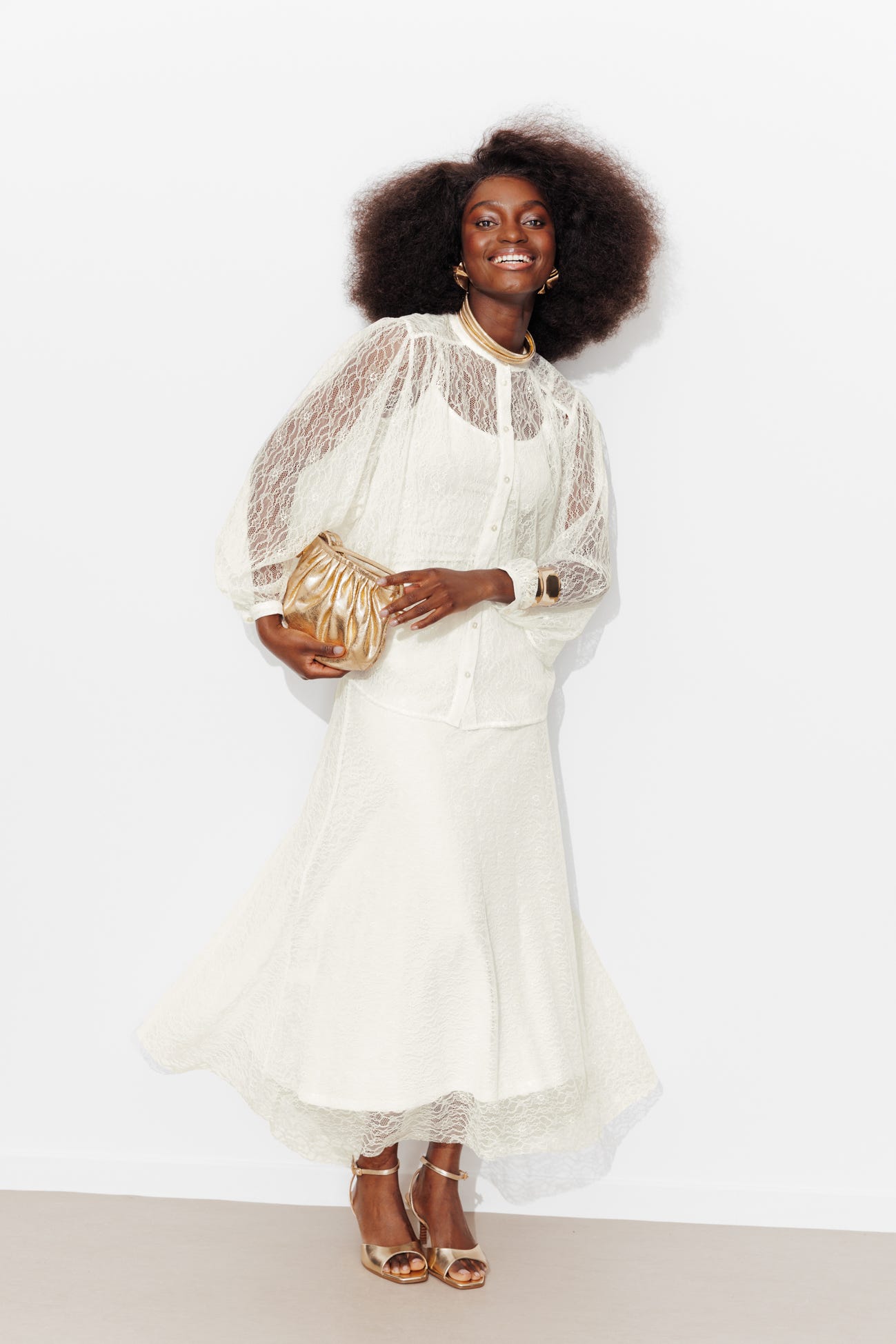 Camisa oversize de encaje