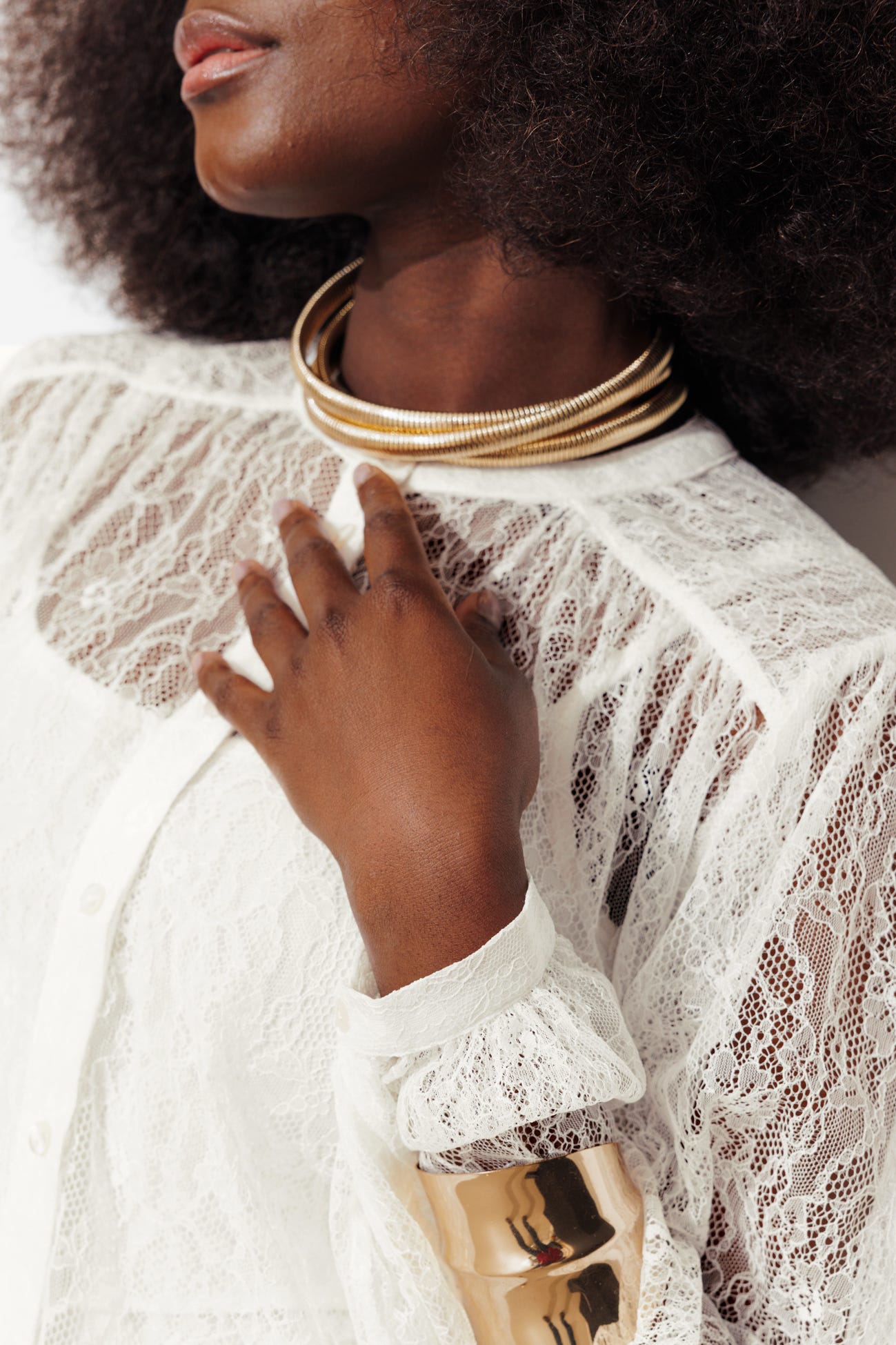 Camisa oversize de encaje