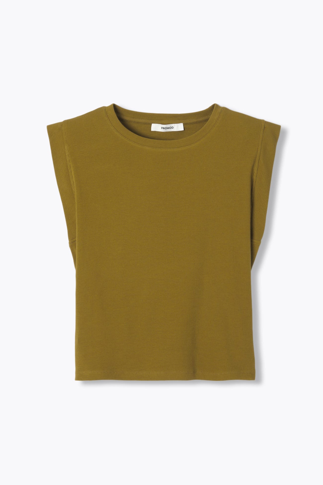 T-shirt en jersey côtelé Femme