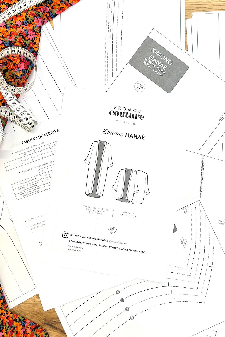 Patron PDF kimono HANAÉ