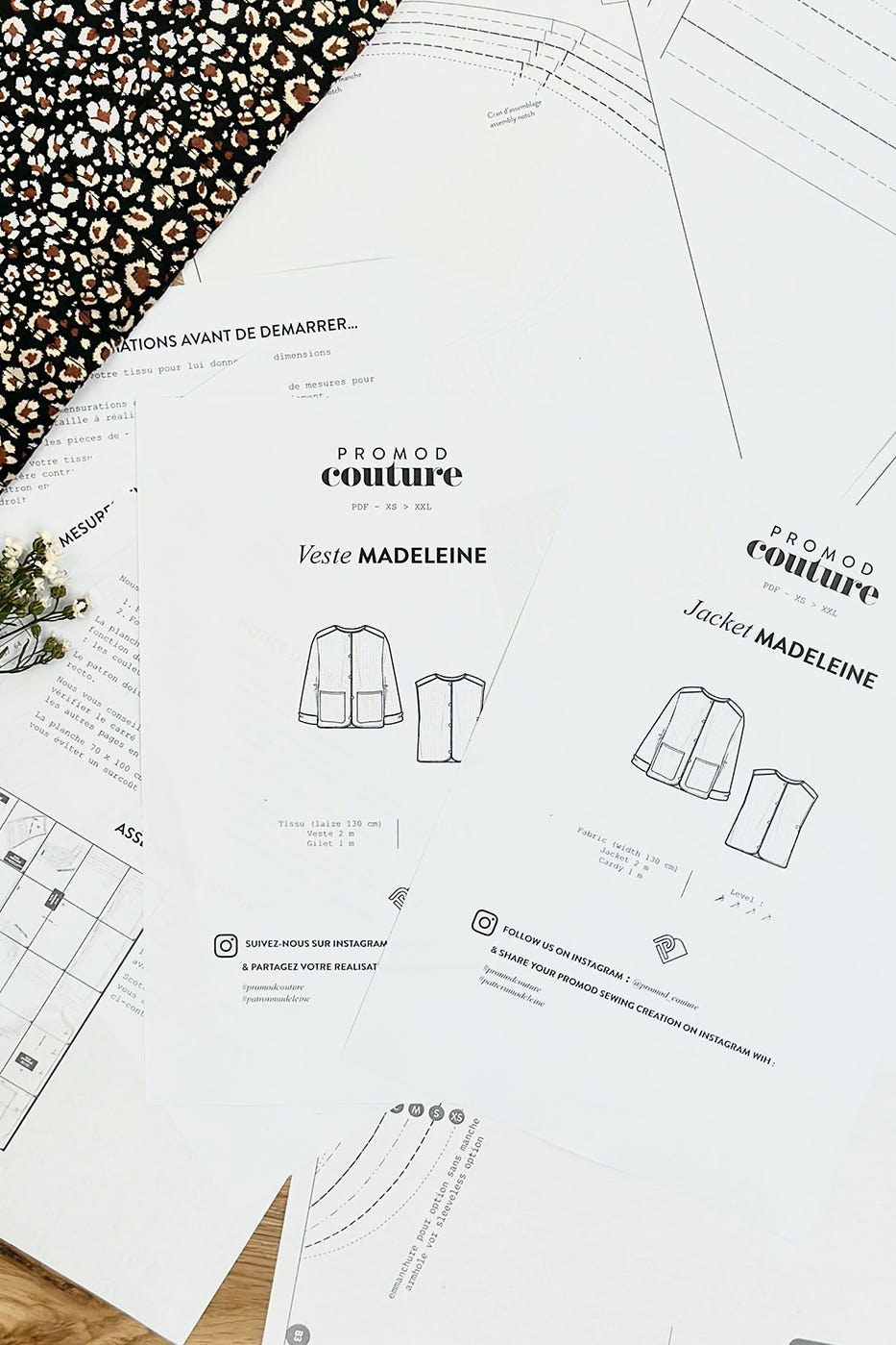 Patron pdf veste MADELEINE