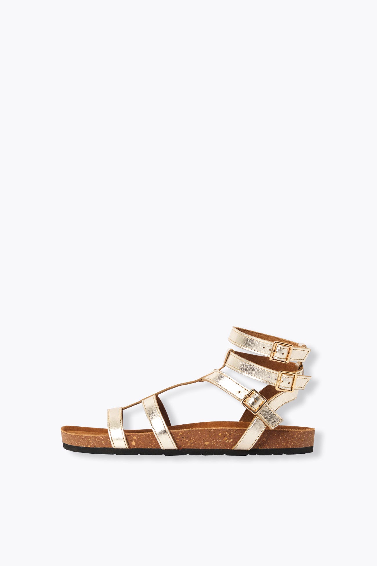 Sandales en cuir irisé Femme