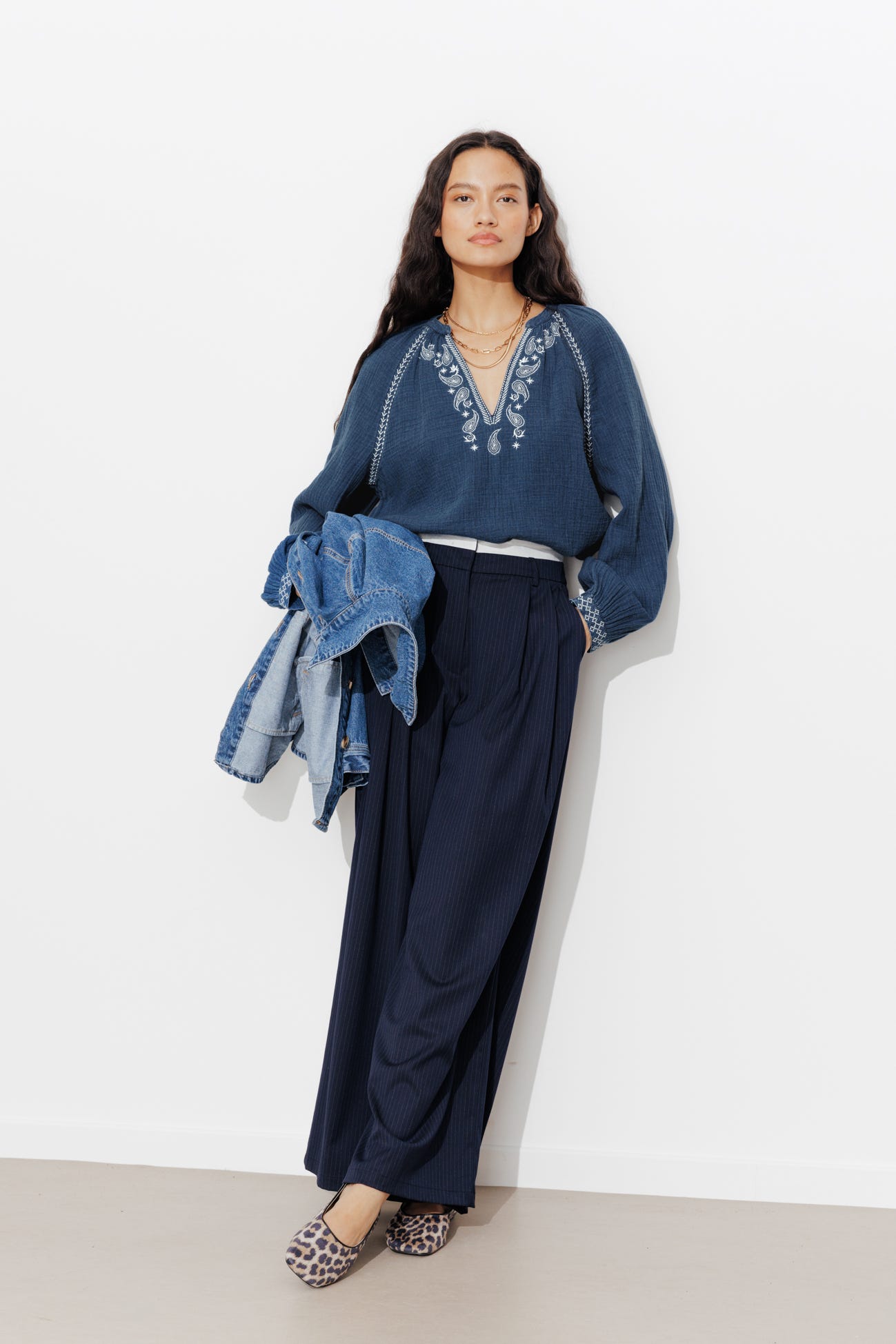 Blusa folk ricamata GINGER