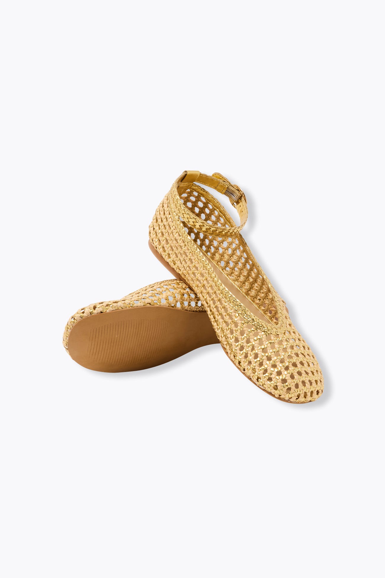 Ballerines en macramé irisé