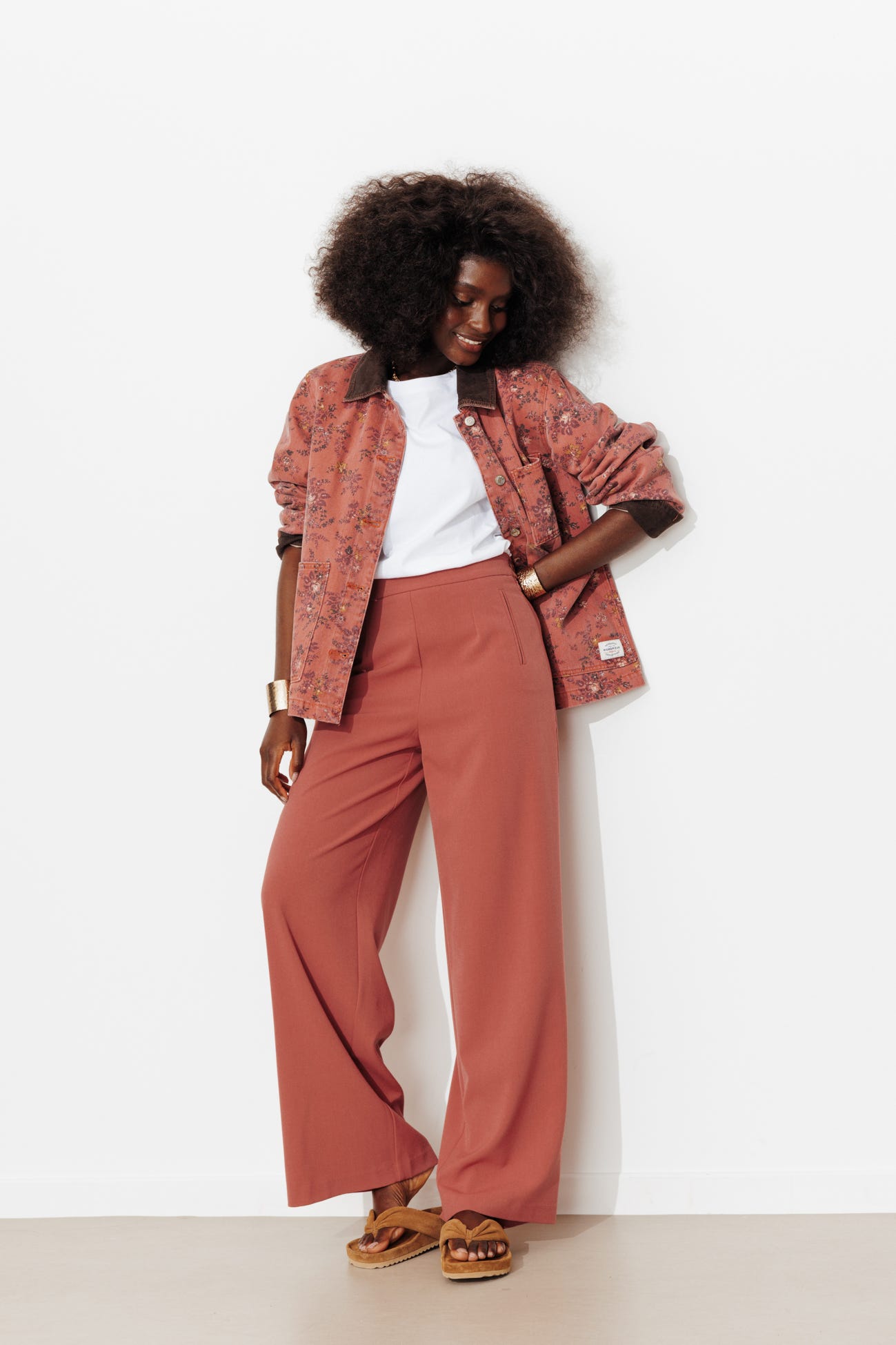 Wideleg drapy trousers