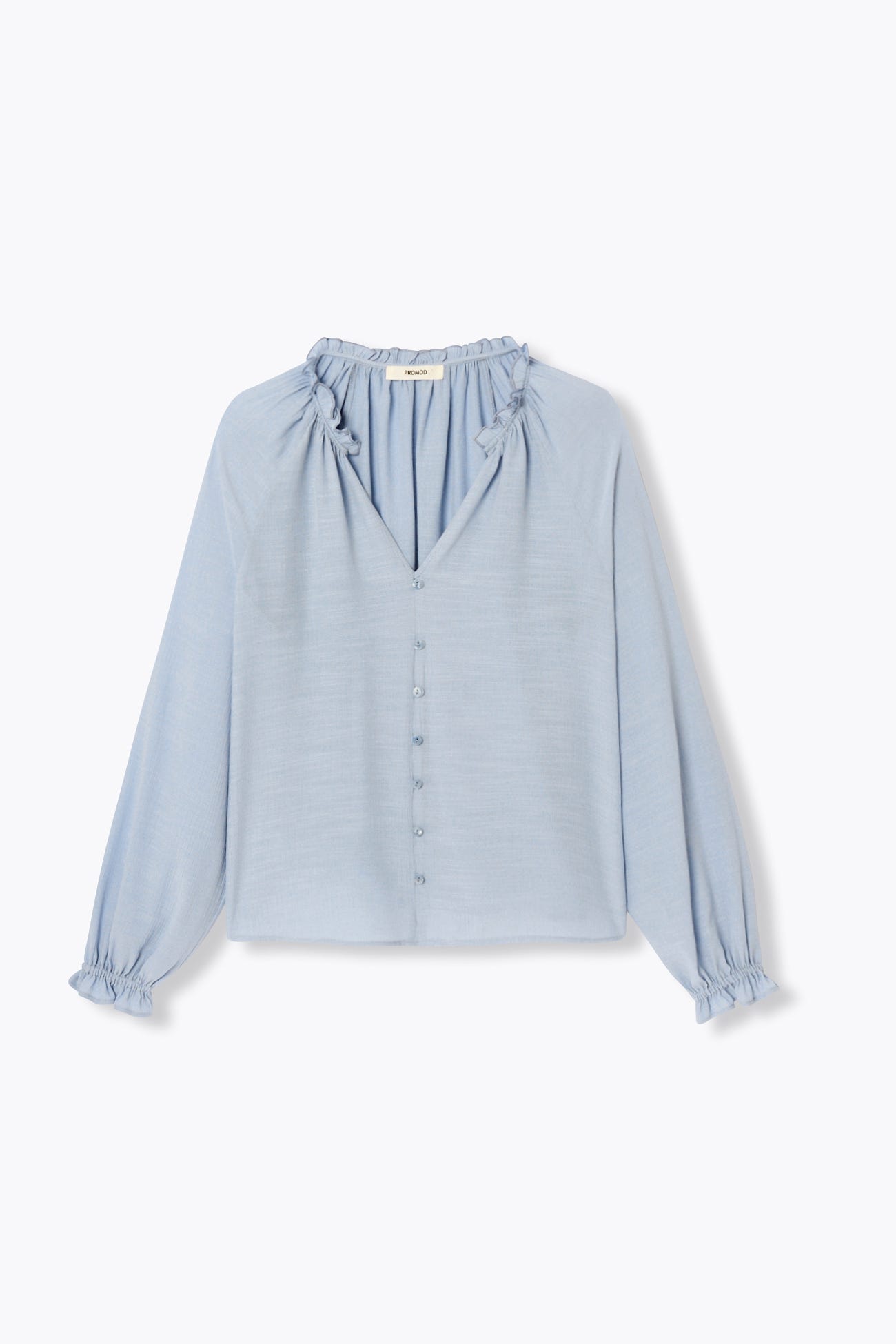 Blouse à col frou-frou Femme