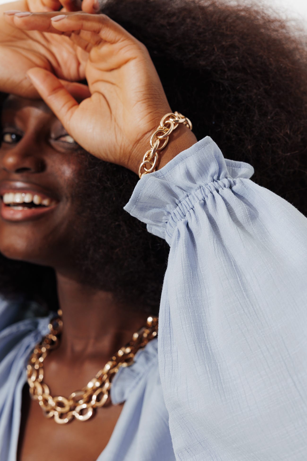 Blouse à col frou-frou Femme