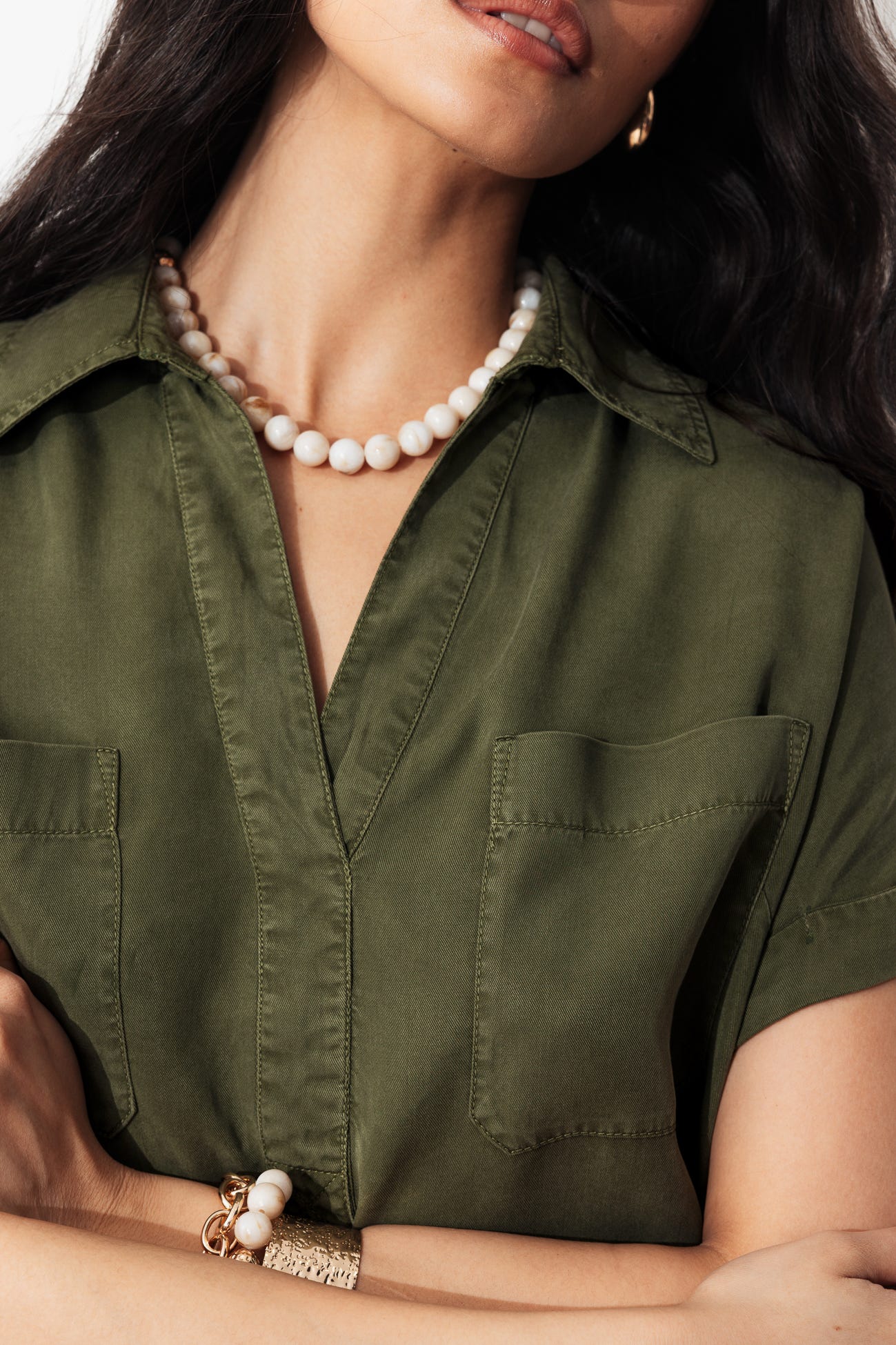 Robe-tunique en lyocell