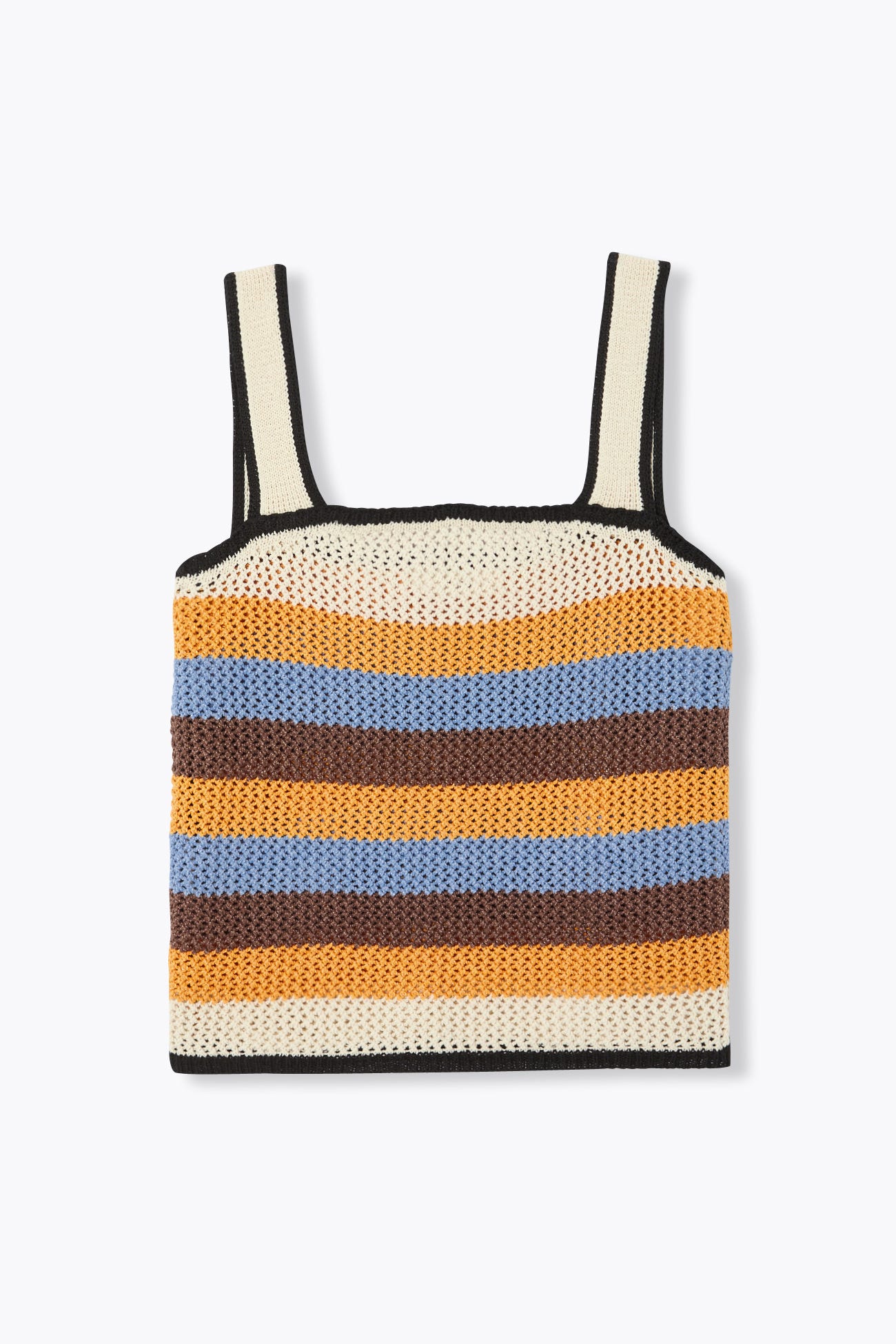 Débardeur rayé en crochet
