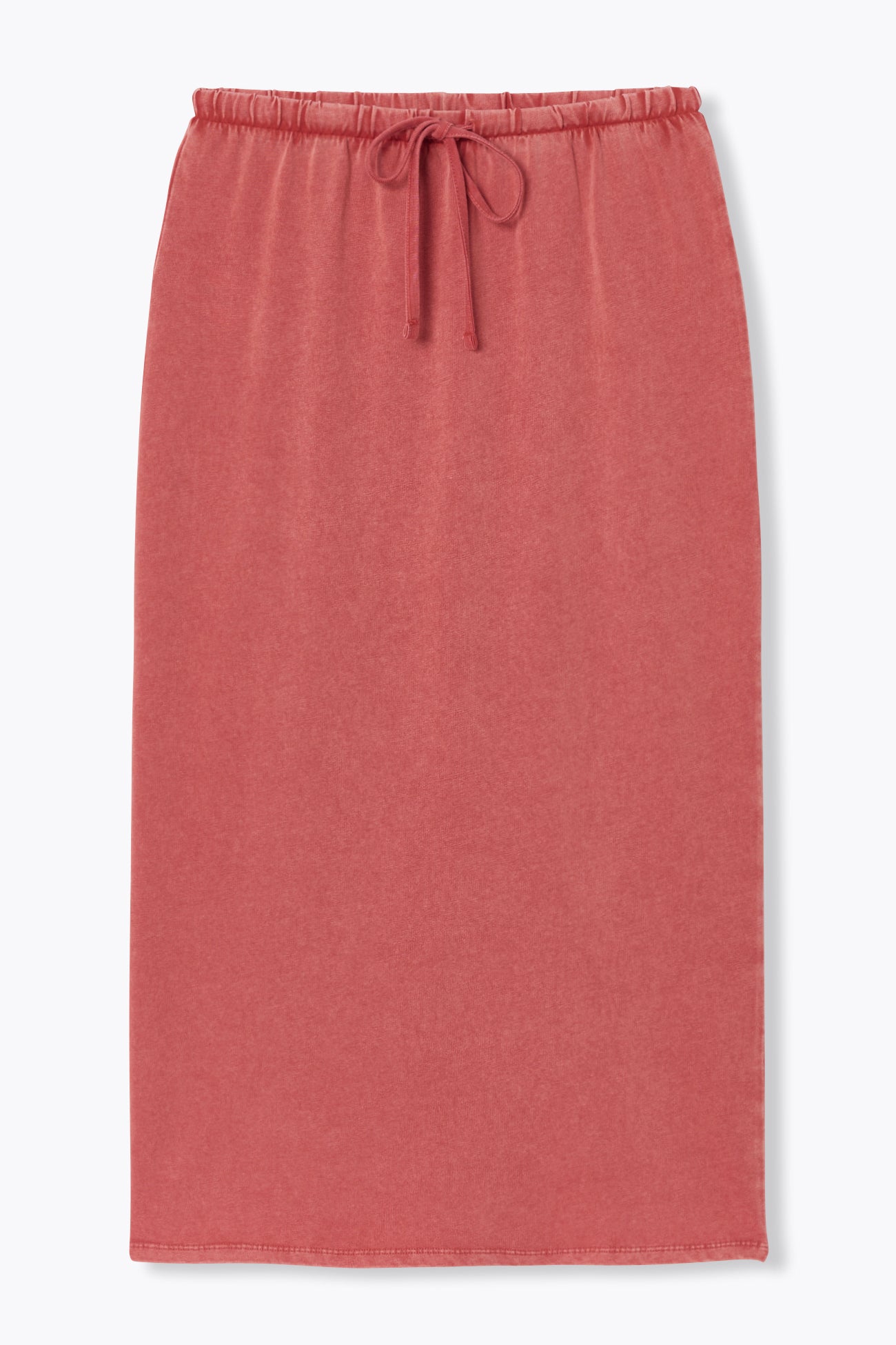Midi jersey skirt - Cherry red