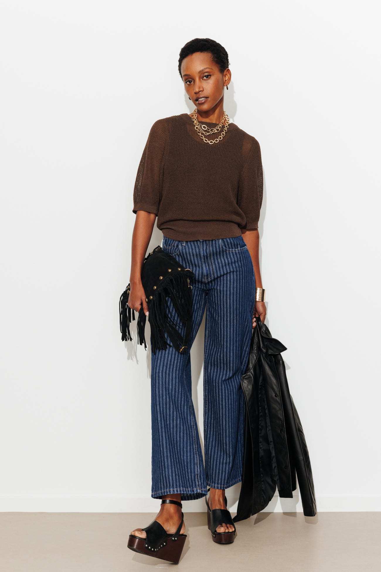 Short openwork jumper