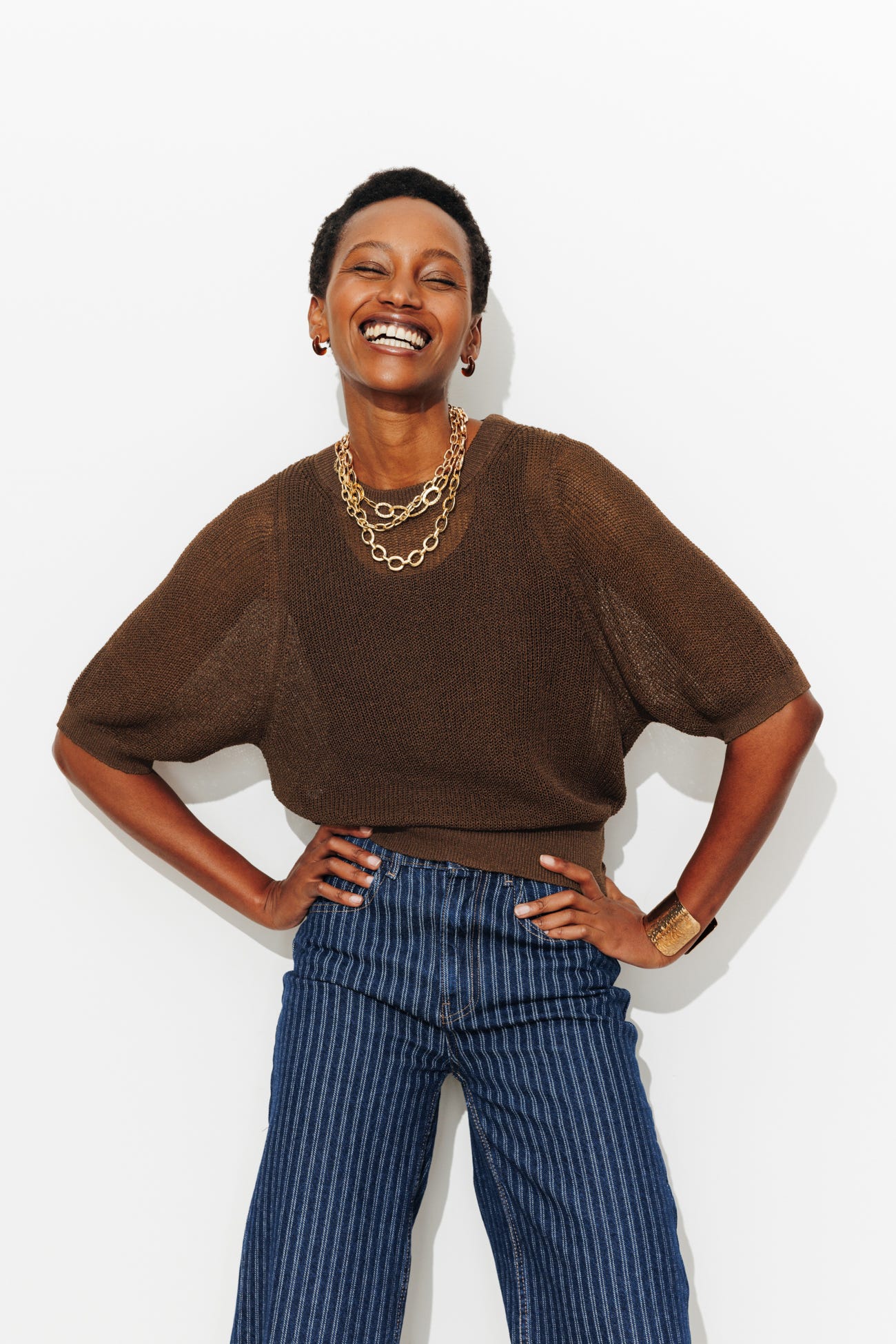 Short openwork jumper