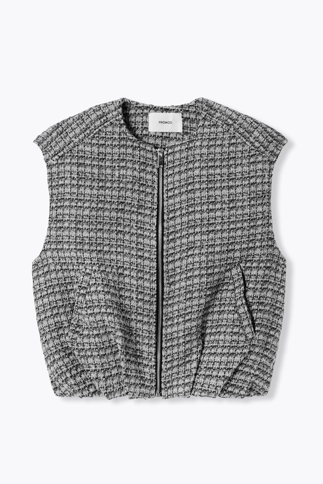 Blouson tweedé sans manches