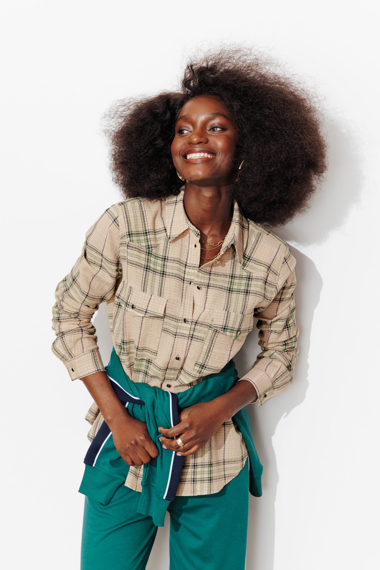 Chemise à carreaux Femme