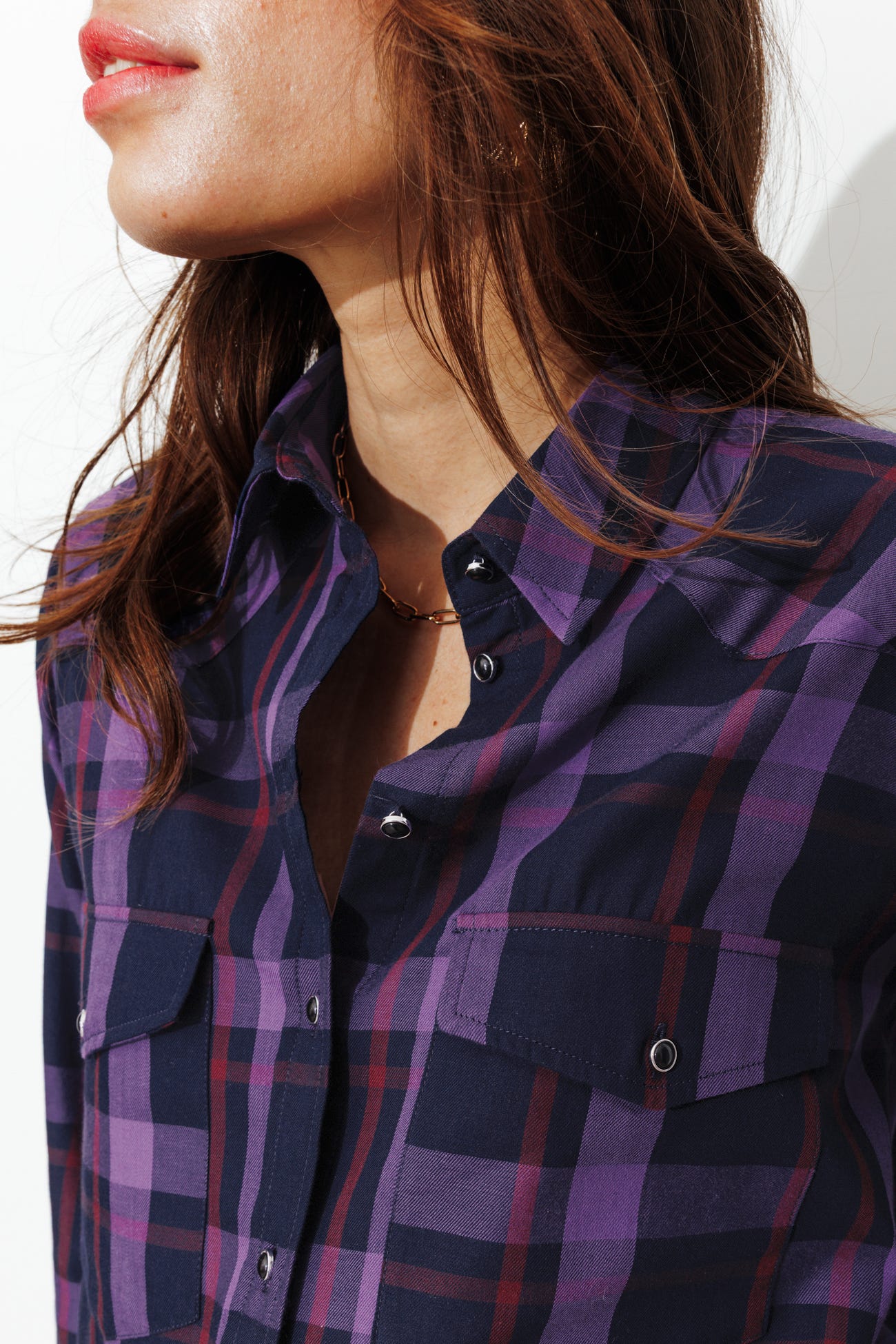 Chemise à carreaux Femme