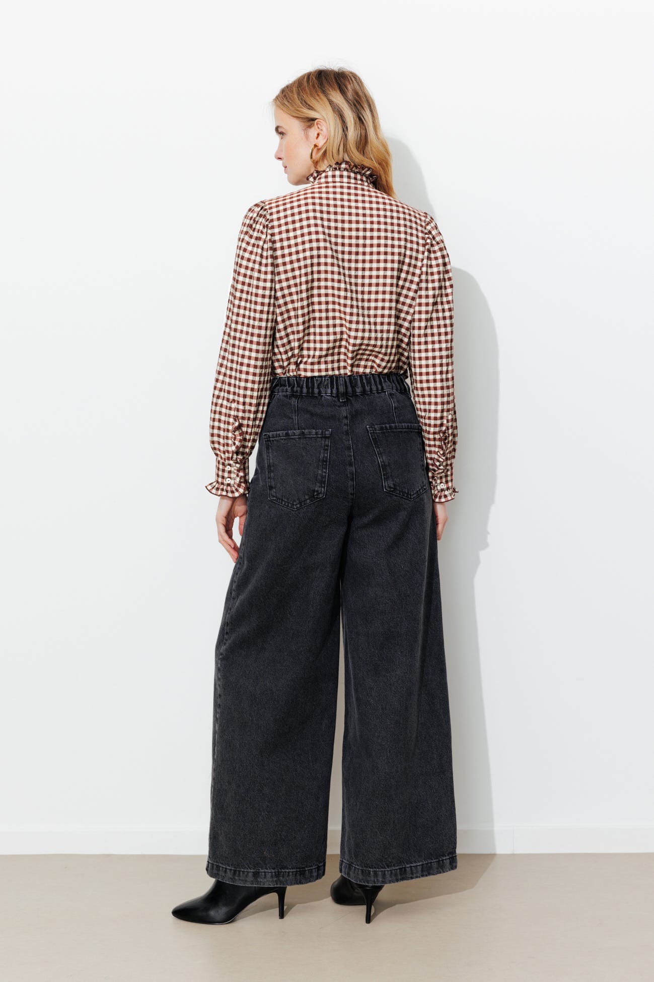 Chemise vichy volantée Femme