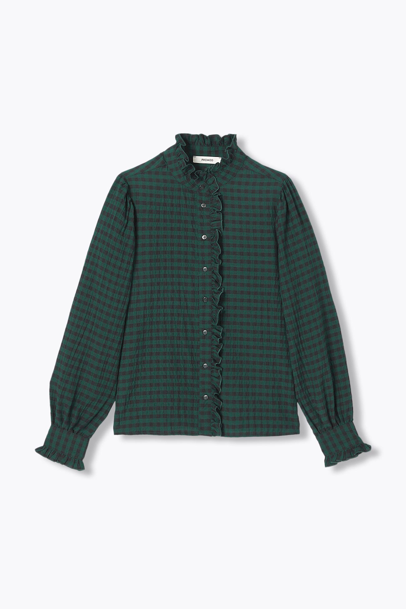 Camicia Vichy con ruche