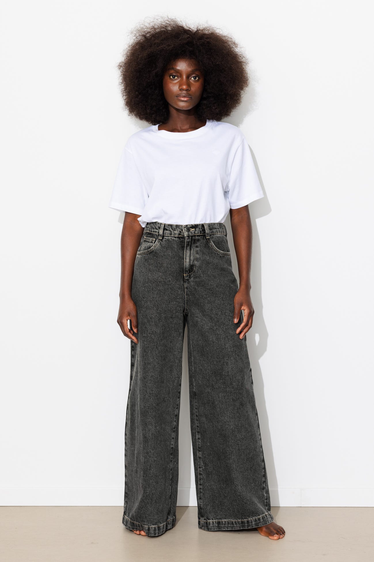 CESAR jean large taille haute