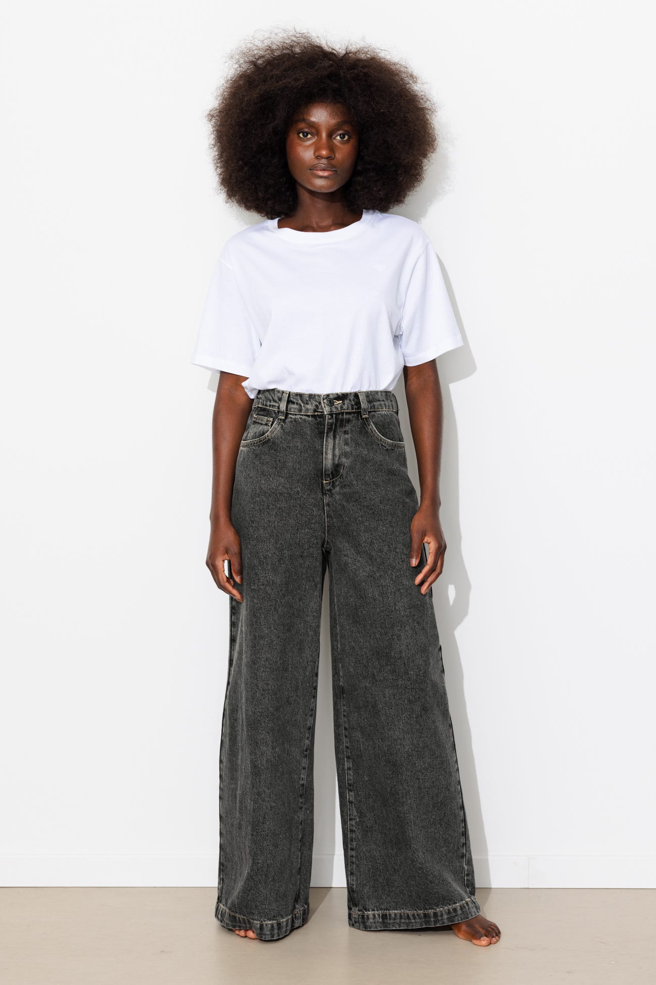 CESAR jean large taille haute