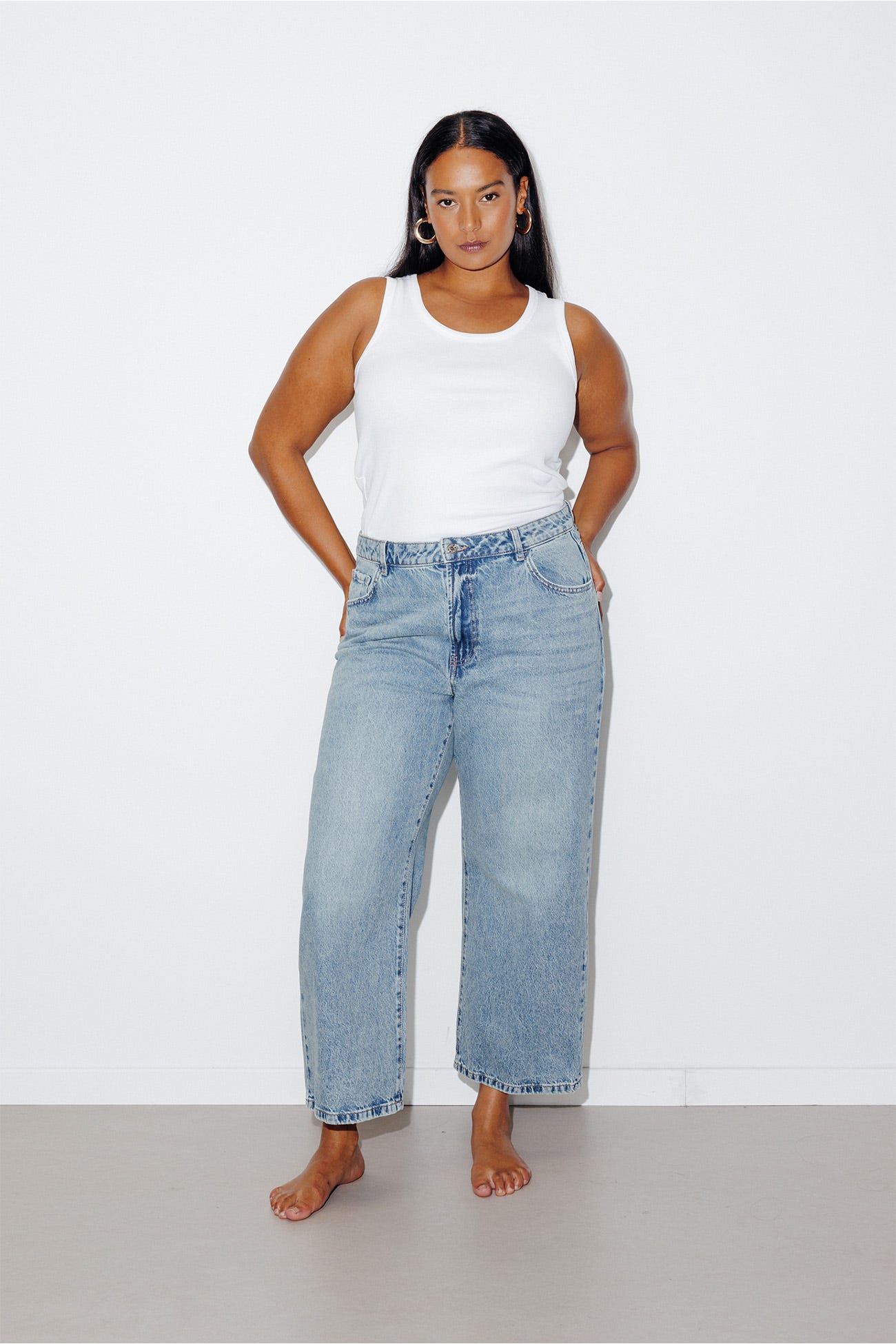 Straight 7/8-Jeans