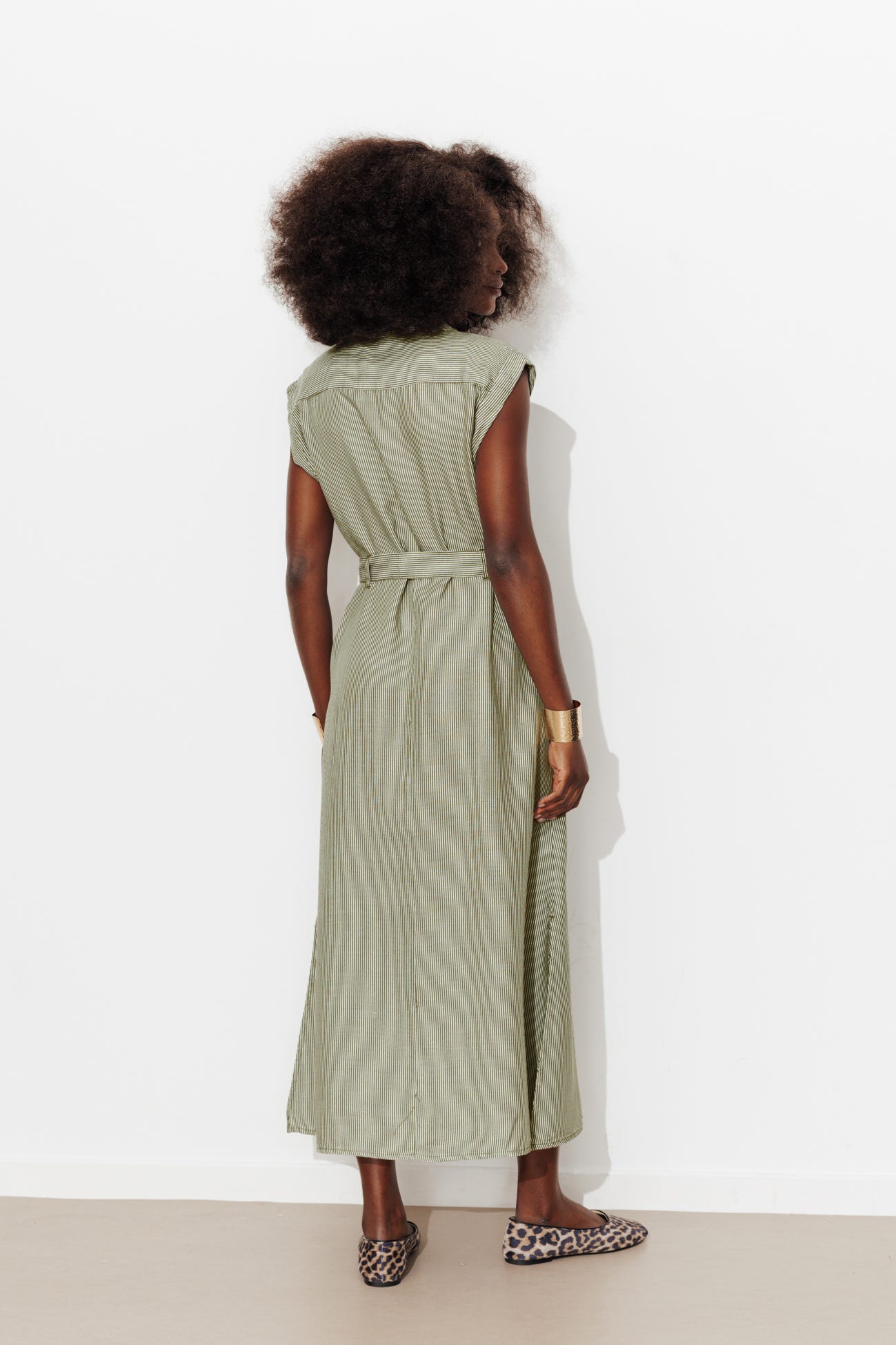 Robe-chemise rayée Femme