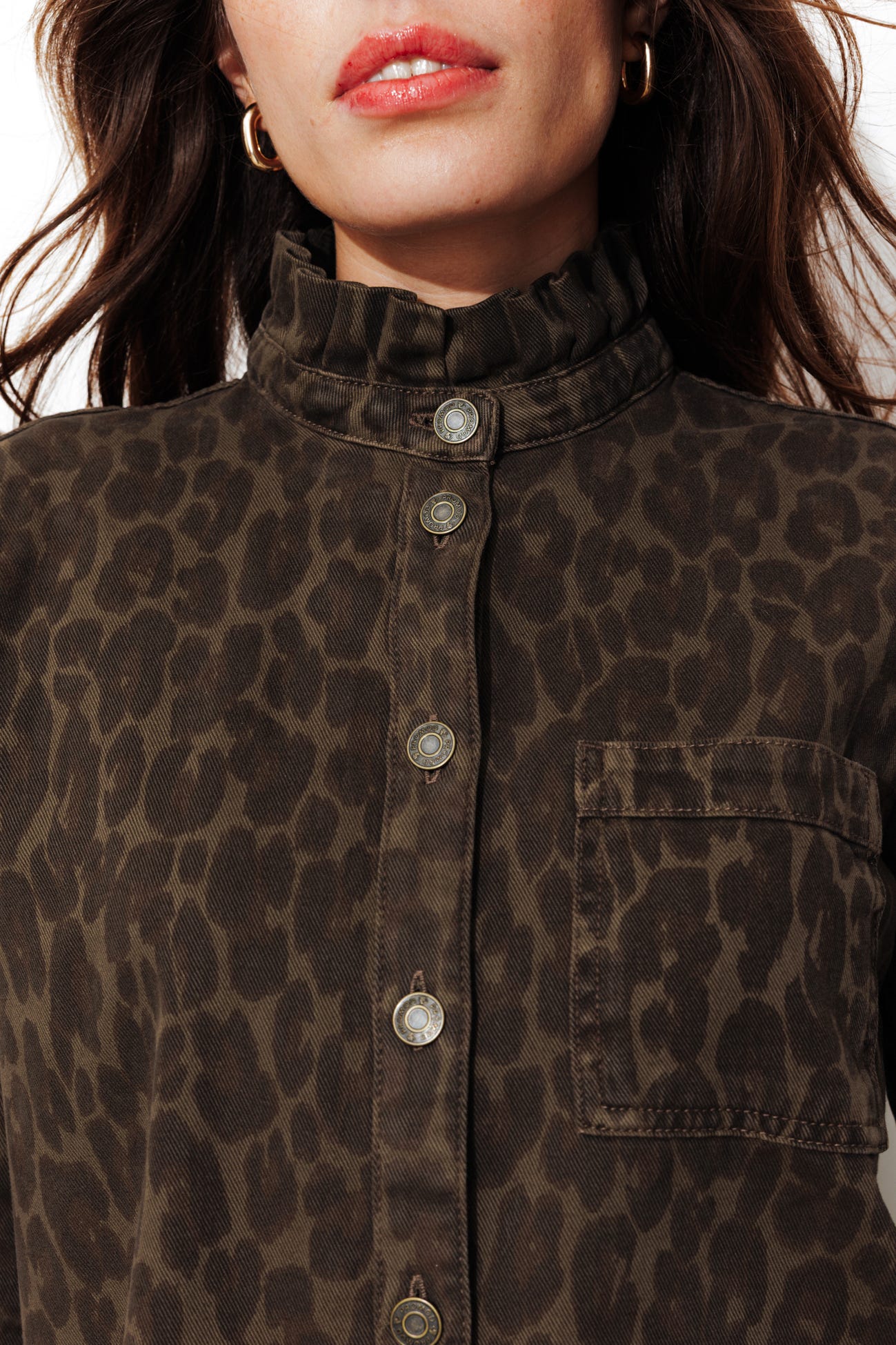 Koszula overshirt w panterkę