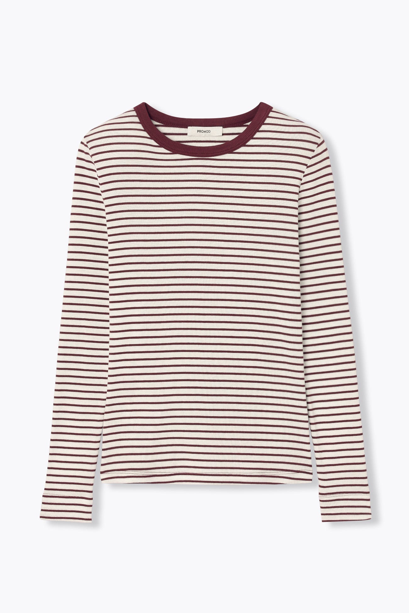 T-shirt côtelé rayé marinière