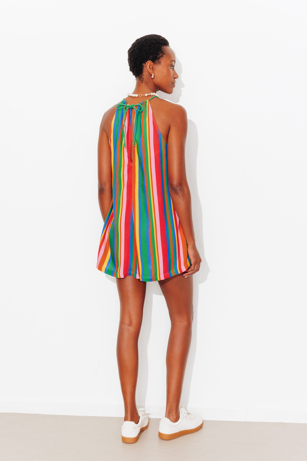 Combishort rayé Femme