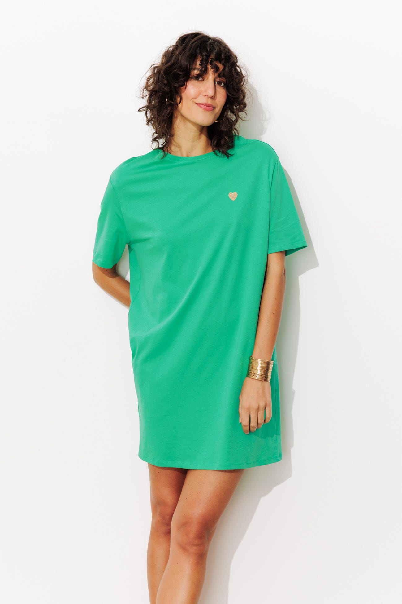 lime green tee shirt dress Buy Women's Lime Soft Form Oversized T-shirt Dress Online in India