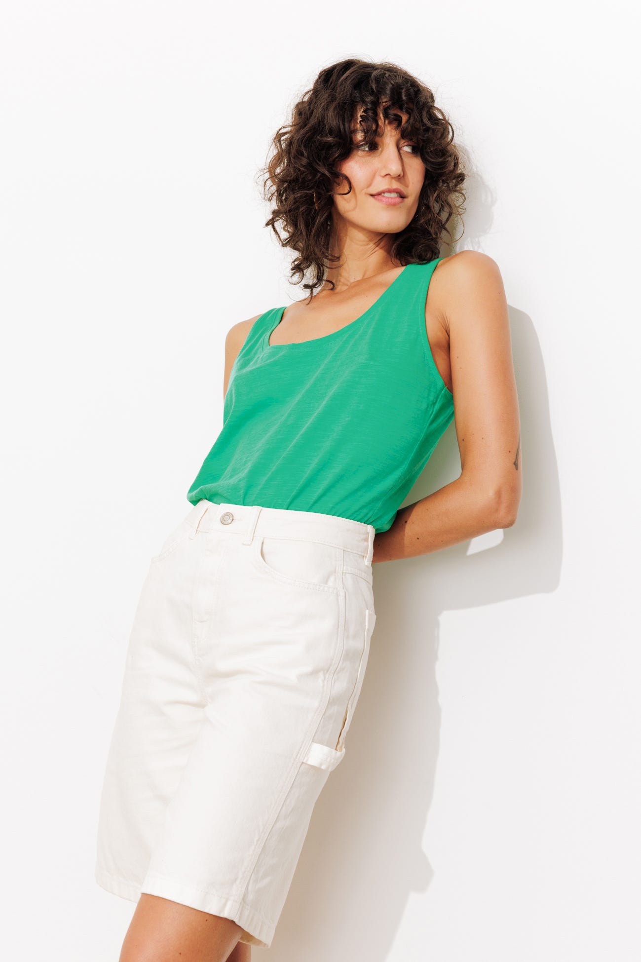 Débardeur rayé en coton Femme