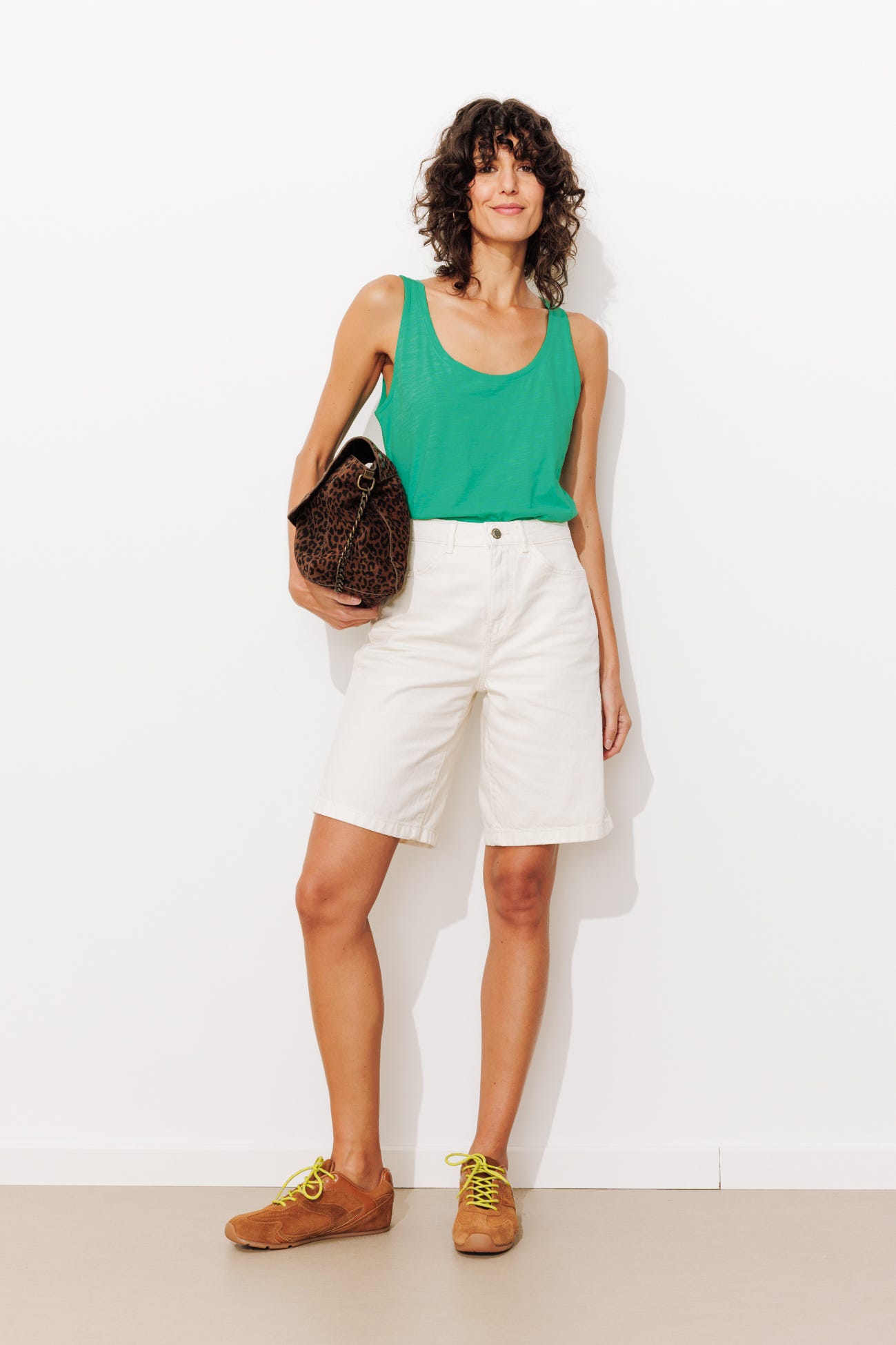 Débardeur rayé en coton Femme